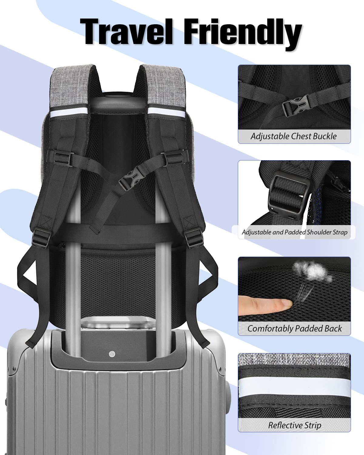 WOLT Skateboard Backpack - 15.6 Inch Laptop Backpack for Men & Women, Waterproof Sports Backpack with Ball Holder - Perfect for Skateboarding, School, Travel & Outdoor Activities