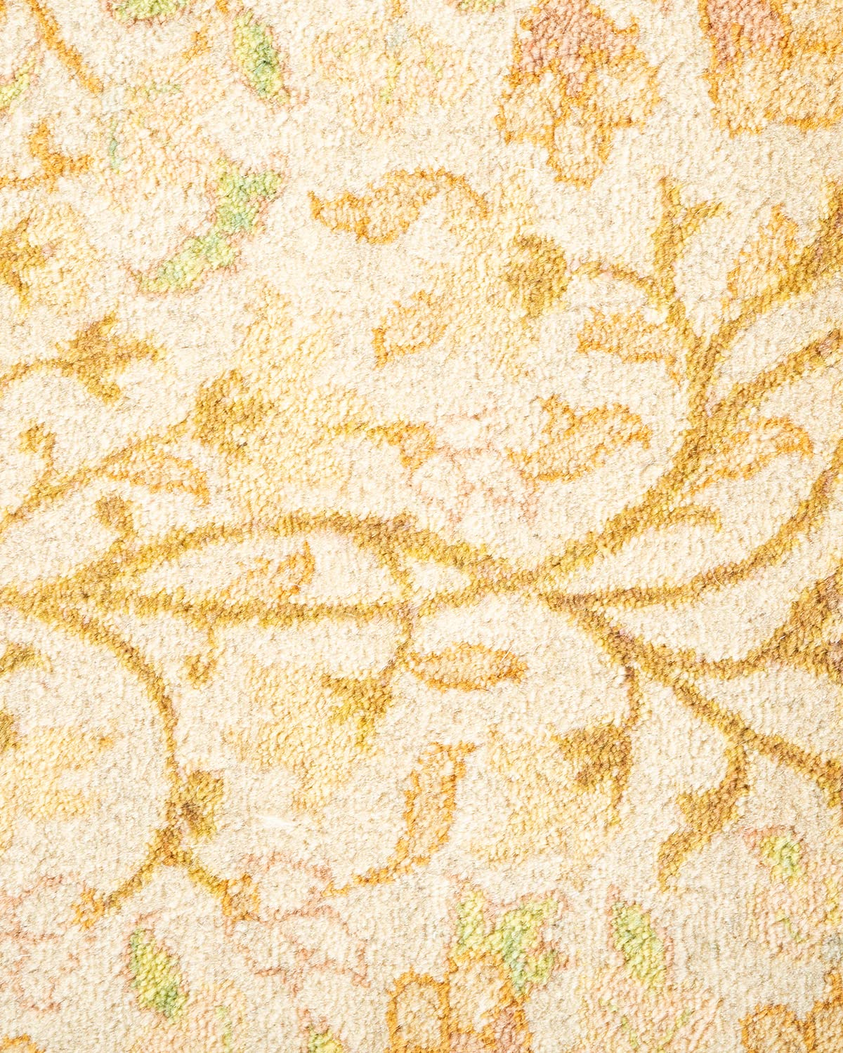 Handmade Wool Oriental Mogul Ivory 4x6 Area Rug - Traditional Hand-Knotted One-of-a-Kind Design for Living Room, Bedroom & Dining Room Decor