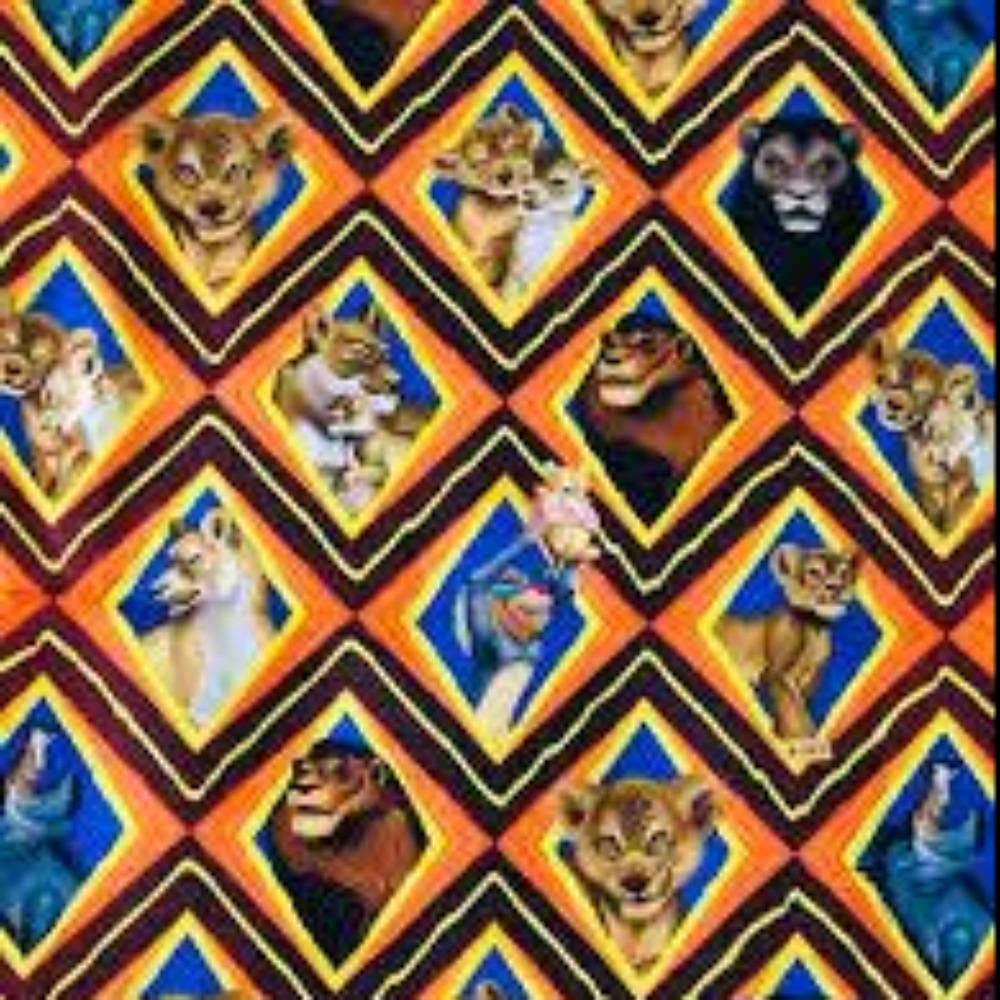 Handmade Lion King Diamond Orange Valance, Curtain Panel, or Pillow Cover - 42