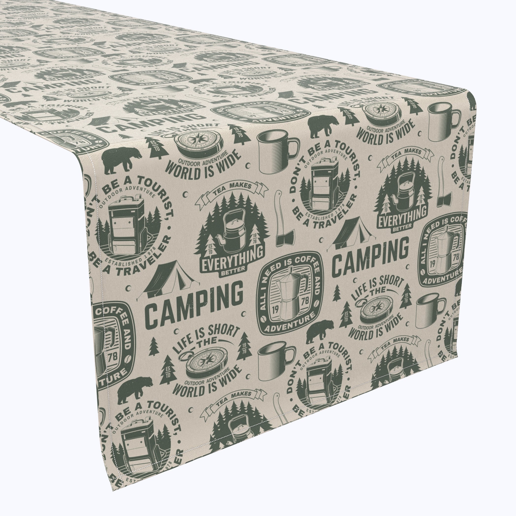 Premium Camping Table Runner for Outdoor Adventures - Waterproof & Durable Picnic Table Decor for Camping, Hiking, and Backyard BBQs