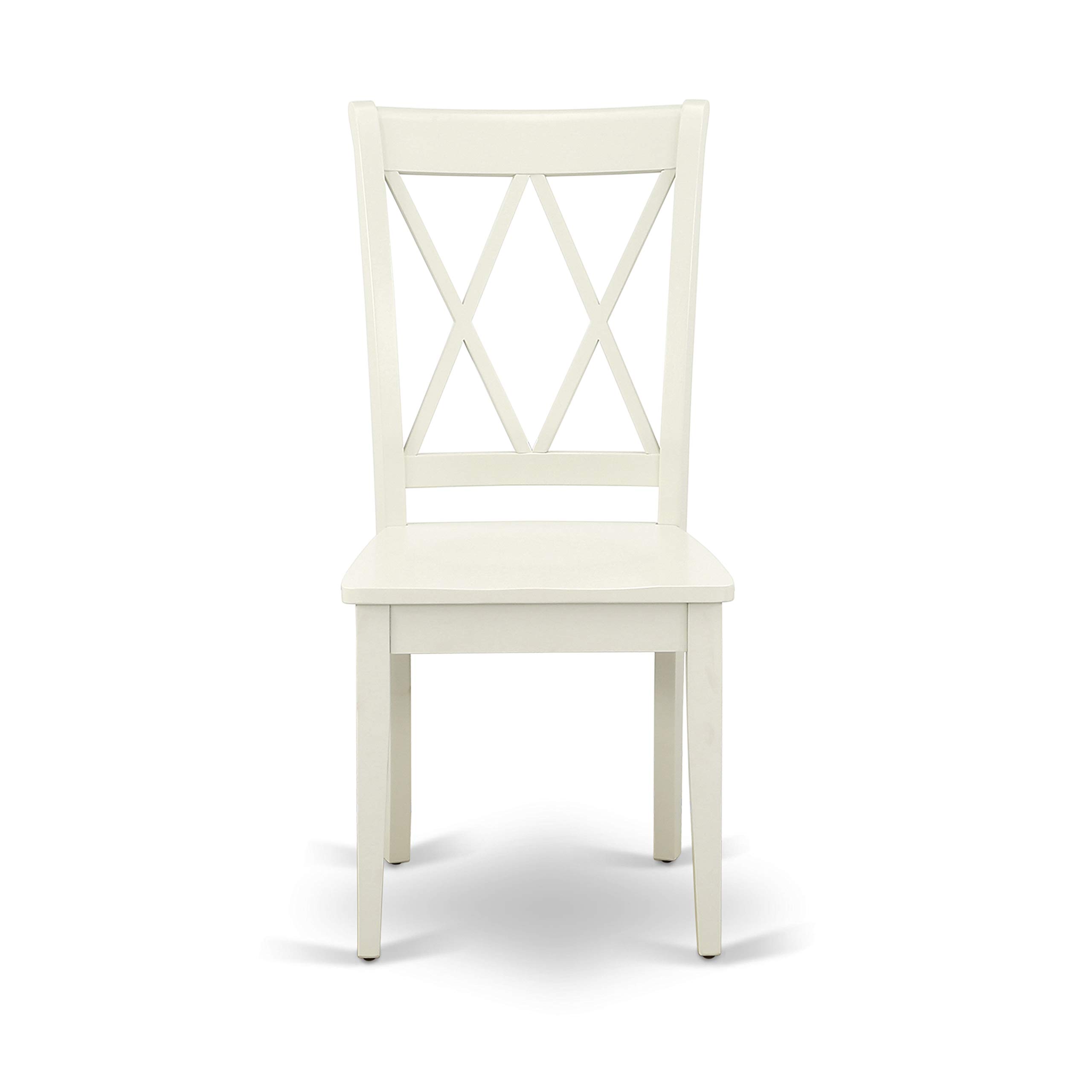 East West Furniture NDCL3-LWH-W 3-Piece Modern Dining Table Set with Drop-Leaf Rectangular Wooden Table & 2 Chairs, 30x48 Inch, Linen White – Perfect for Small Spaces, Apartments, and Cozy Breakfast Nooks