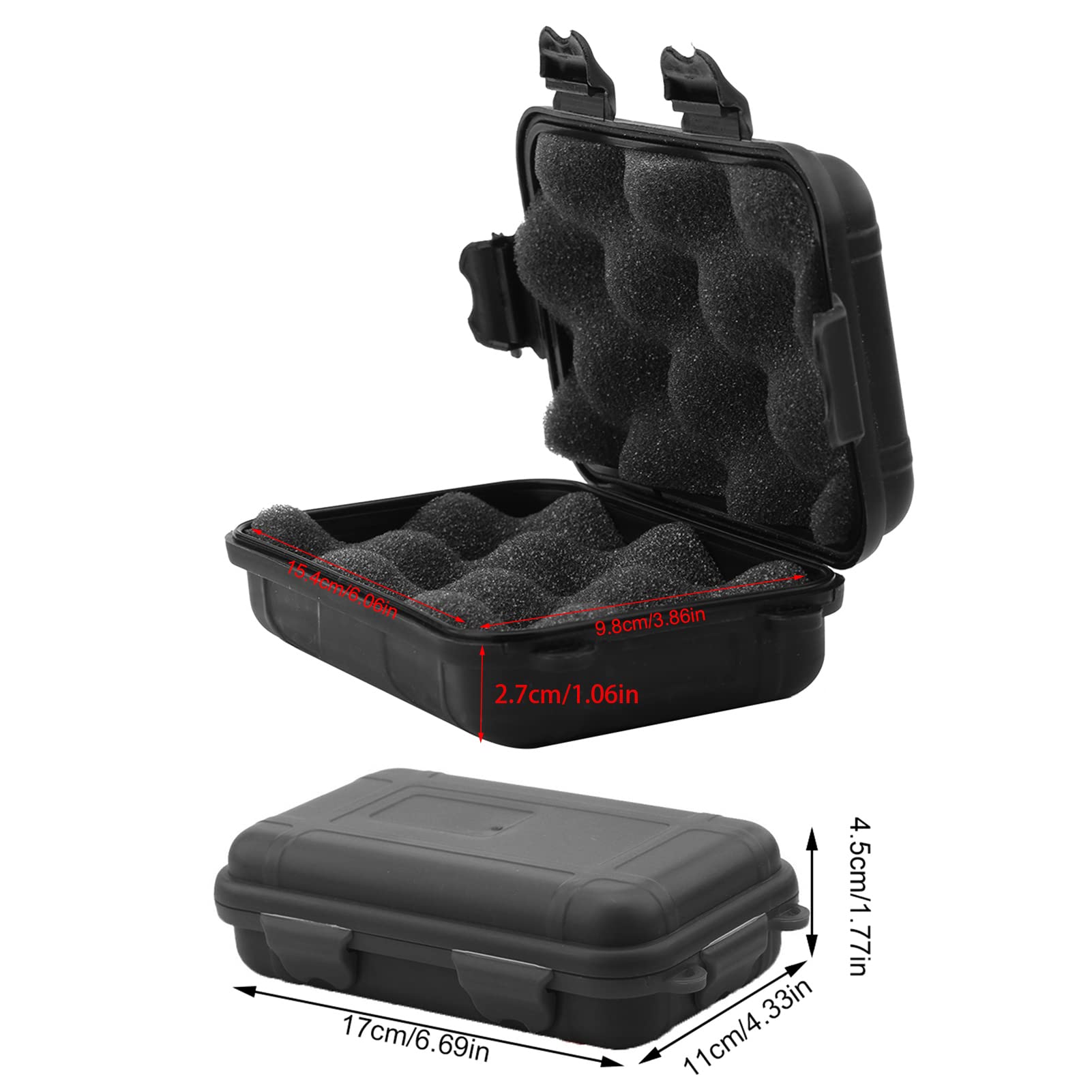 Shockproof Waterproof Plastic Storage Box for Outdoor Tools - Durable Dry Storage Container for Small Tools, Camping, Fishing & DIY Projects