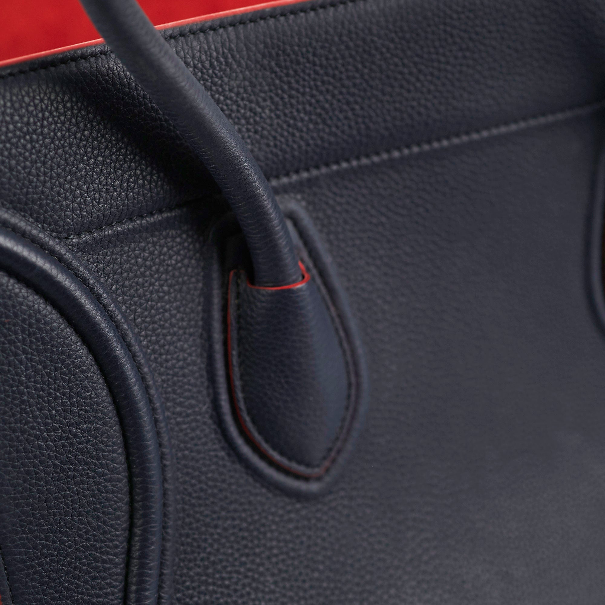 Celine Medium Trapeze Navy Blue Leather Tote Bag for Women | Luxury Designer Handbag for Work, Travel & Everyday Use