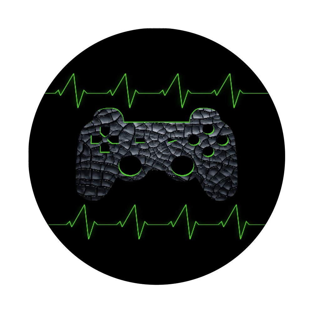 Gamer Heartbeat Video Game PopSockets PopGrip - Swappable Phone & Tablet Grip for Gamers, Boys, Girls & Teens - Perfect Gaming Gift for Phones, Tablets & Controllers
