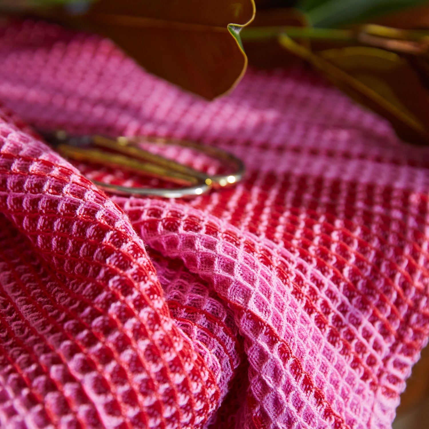 Brigitte Tea Towel - Premium Cotton Kitchen Towel in Cosmo Pink | Absorbent & Durable for Cooking, Baking & Dish Drying
