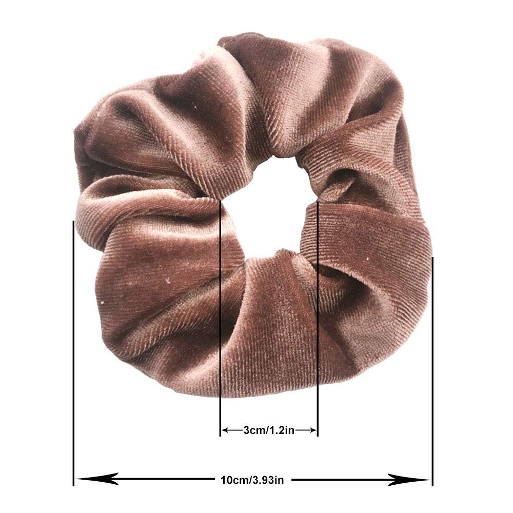 Trendy Club 12-Pack Velvet Hair Scrunchies for Women & Girls - Soft Elastic Hair Ties, Ponytail Holders & Elegant Hair Accessories (Perfect for School, Work, Gym & Everyday Styling)