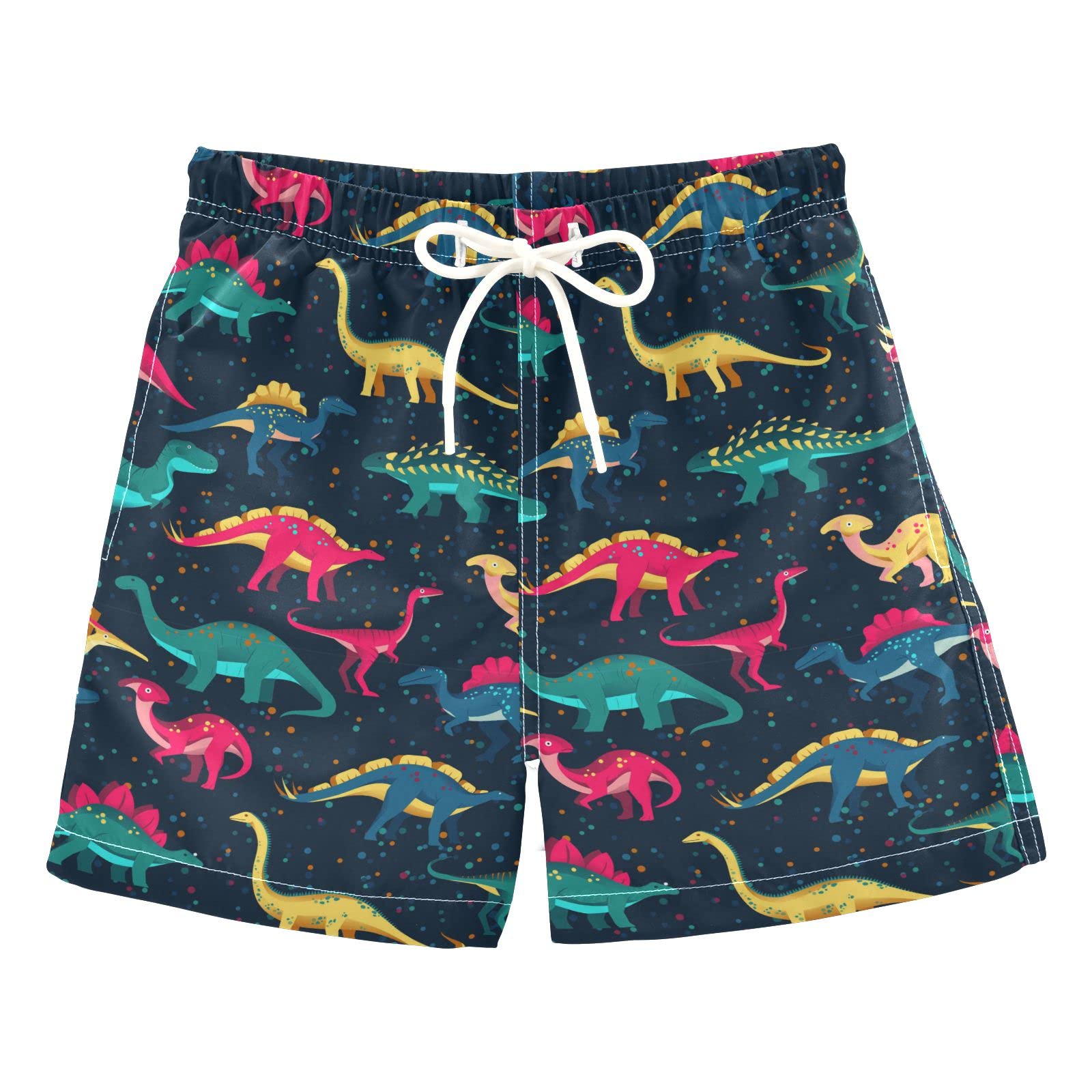 Dinosaurs Print Boys Swim Trunks - Toddler & Kids Bathing Suits for Beach, Pool & Summer Fun | 2T Swimwear Pants for Boys & Teens