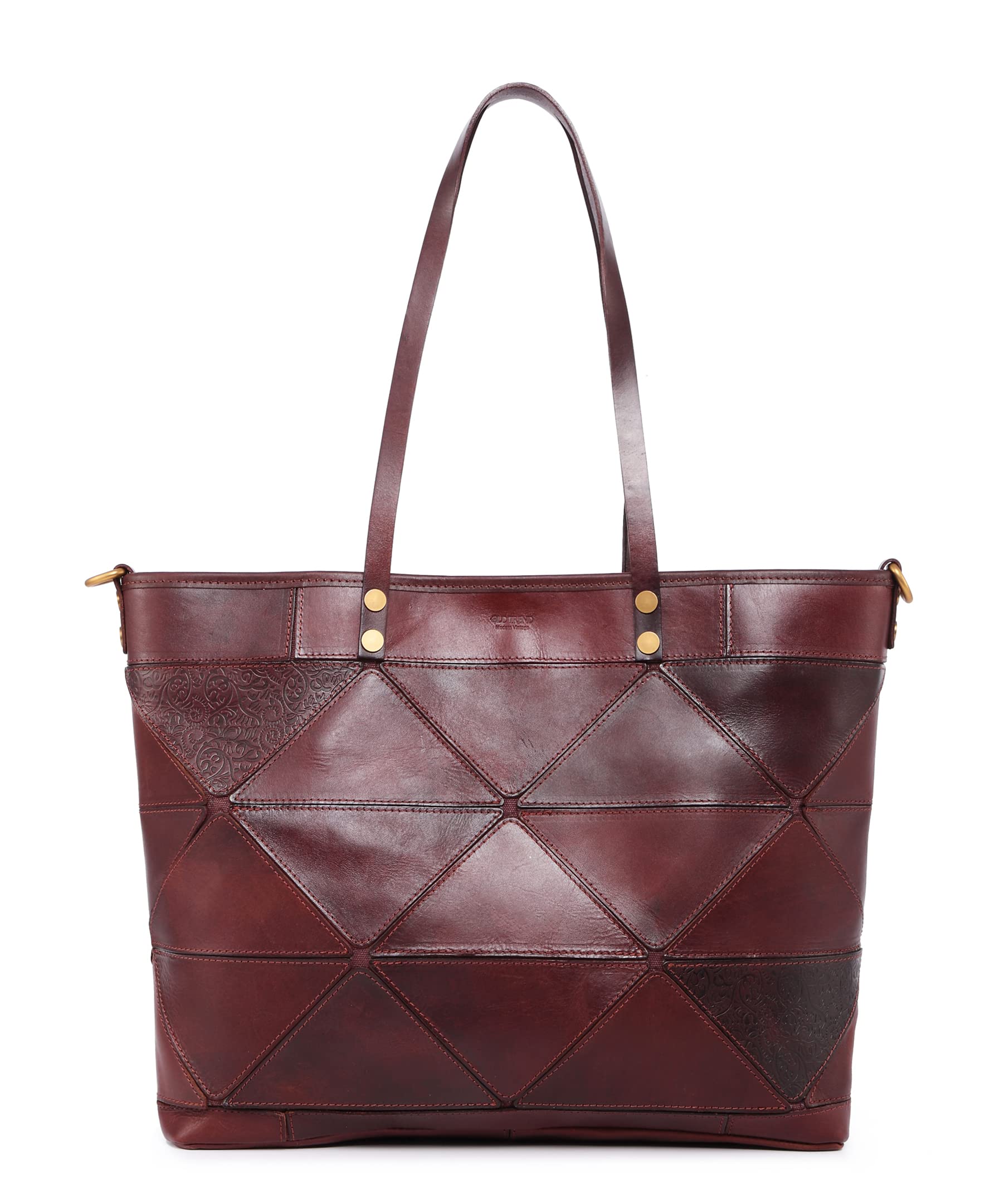 Genuine Leather Prism Tote Bag for Women - Stylish & Durable Designer Handbag for Work, Travel & Everyday Use