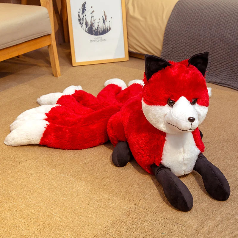55cm Soft Cute Nine-Tailed Fox Plush Toy - Kawaii Stuffed Animal Doll for Kids, Birthday Gift, Home Decor (Perfect for Cuddling, Room Decoration & Anime Lovers)