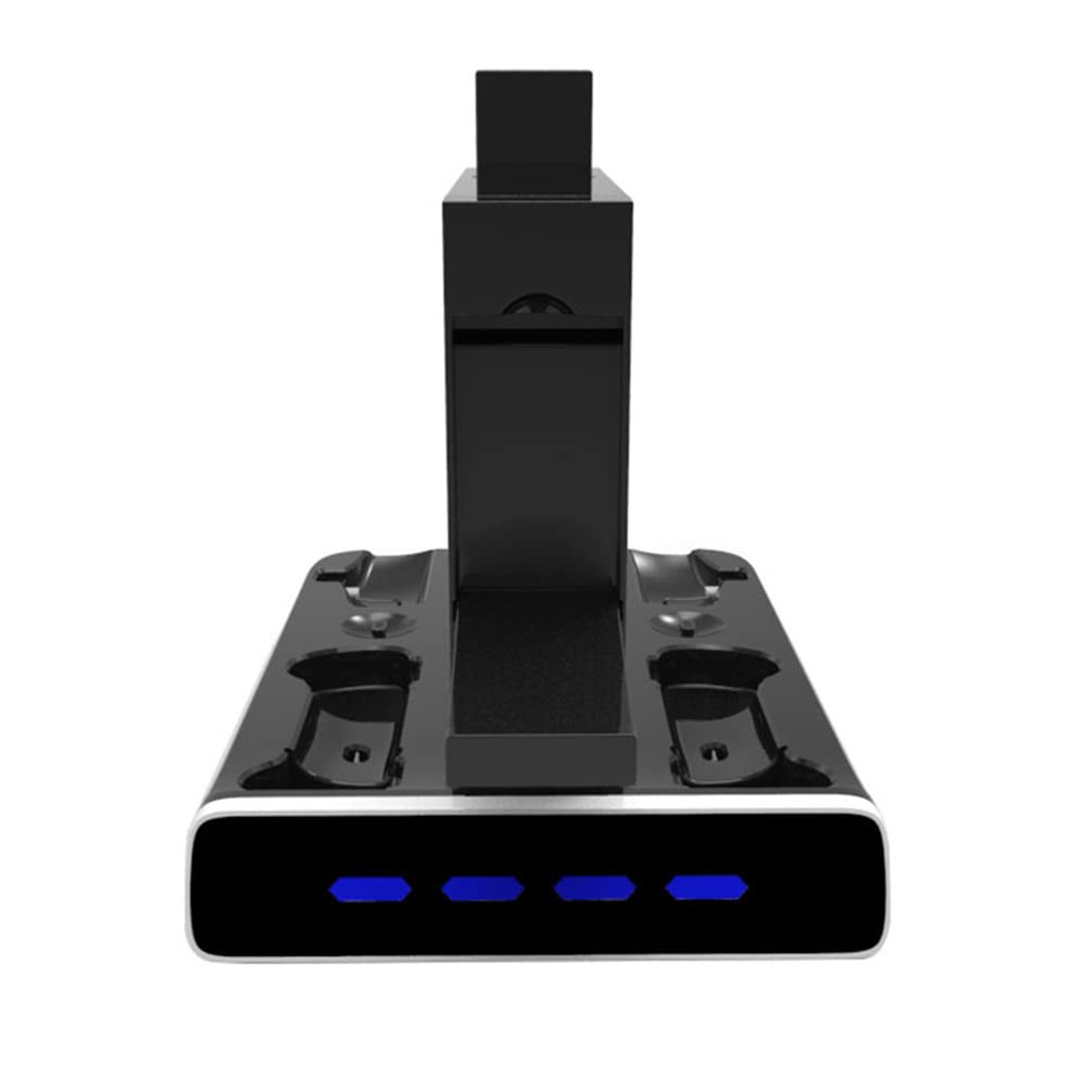 HikTop PSVR2 PS5 Controller Charging Station with VR Headset Stand for PlayStation VR2 - Perfect for Gaming Setup & VR Accessories Storage