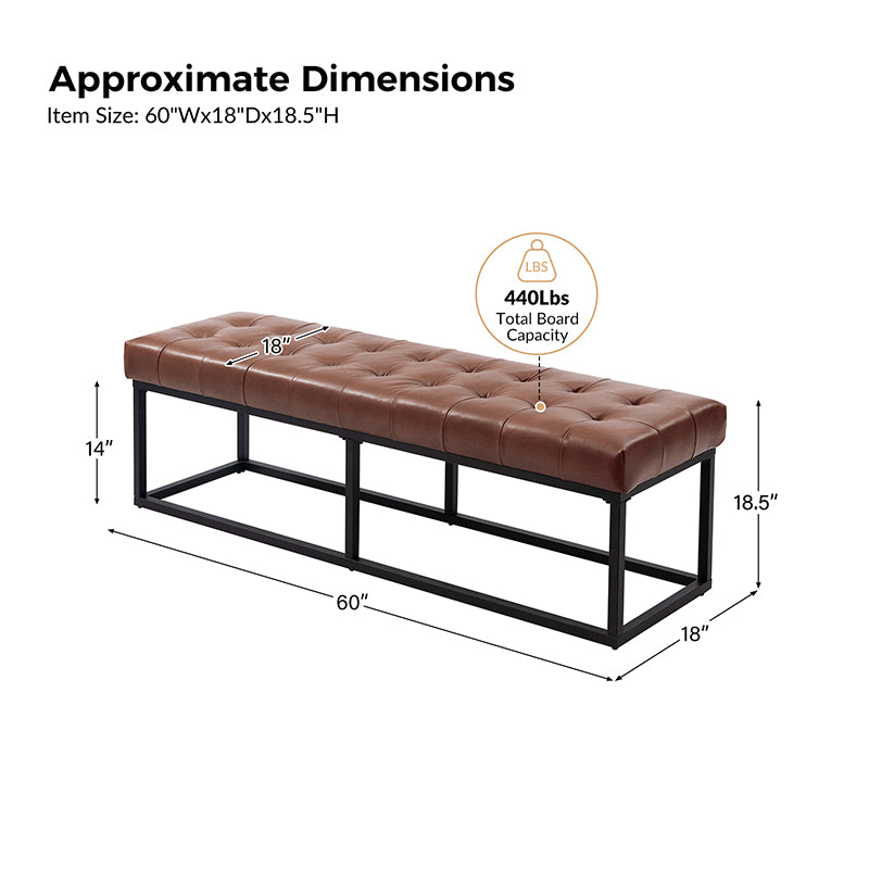 Rosana Genuine Leather Multi-Functional Storage Bench with Cushion Top - Perfect for Entryway, Bedroom, or Living Room Seating and Storage