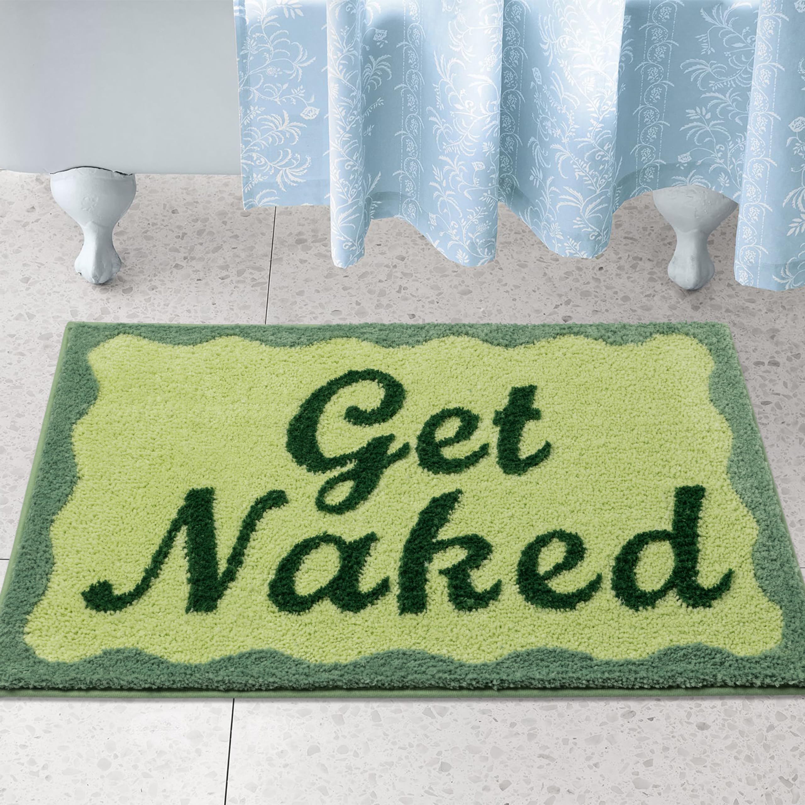 Non-Slip Fluffy Bath Mat 32x20 - Soft Microfiber, Machine Washable for Bathroom & Shower
