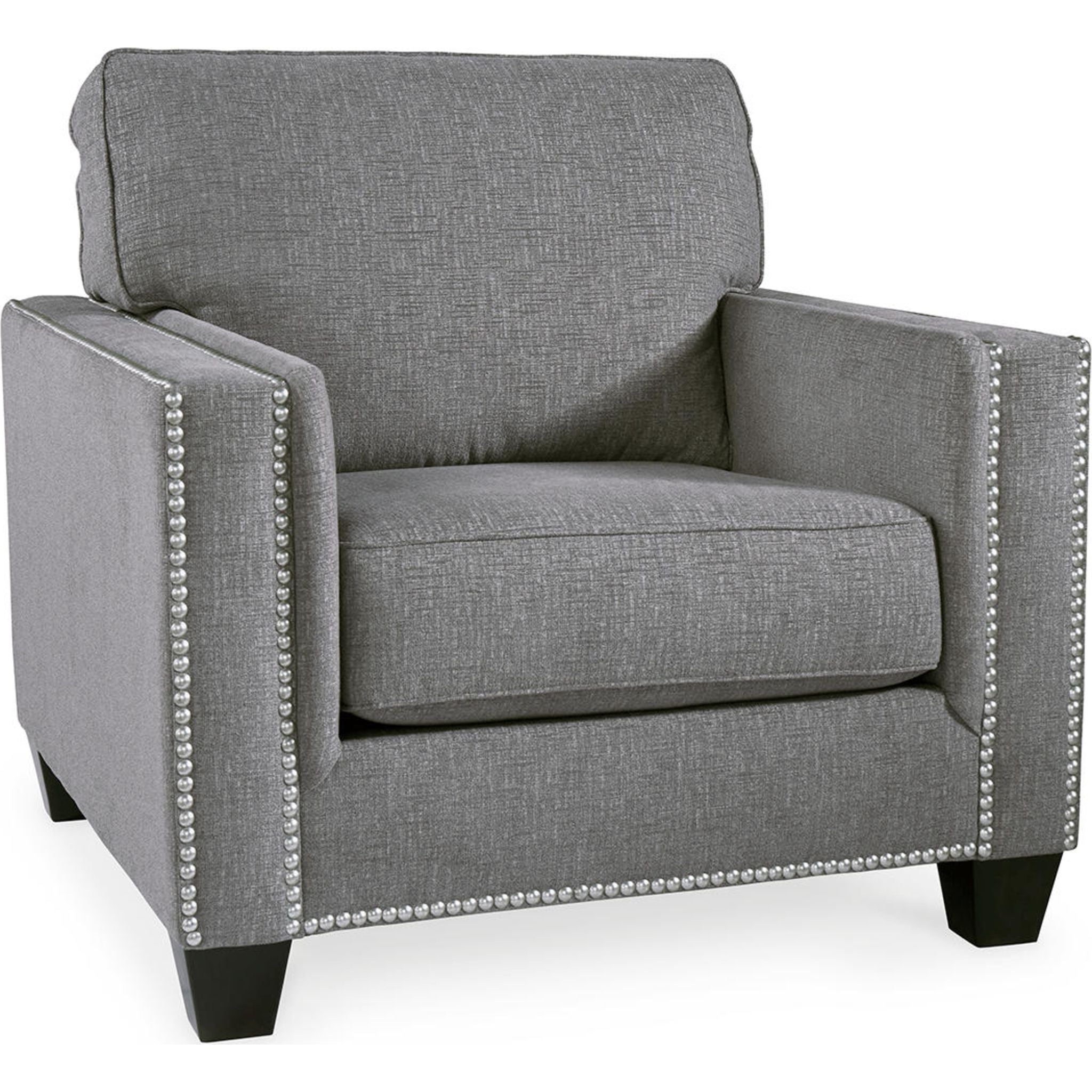 Barrali Chair - Modern Fog Gray Accent Chair for Living Room, Bedroom & Office - Comfortable Upholstered Lounge Chair with Sturdy Metal Legs - Perfect for Reading, Relaxing & Decorating Your Home