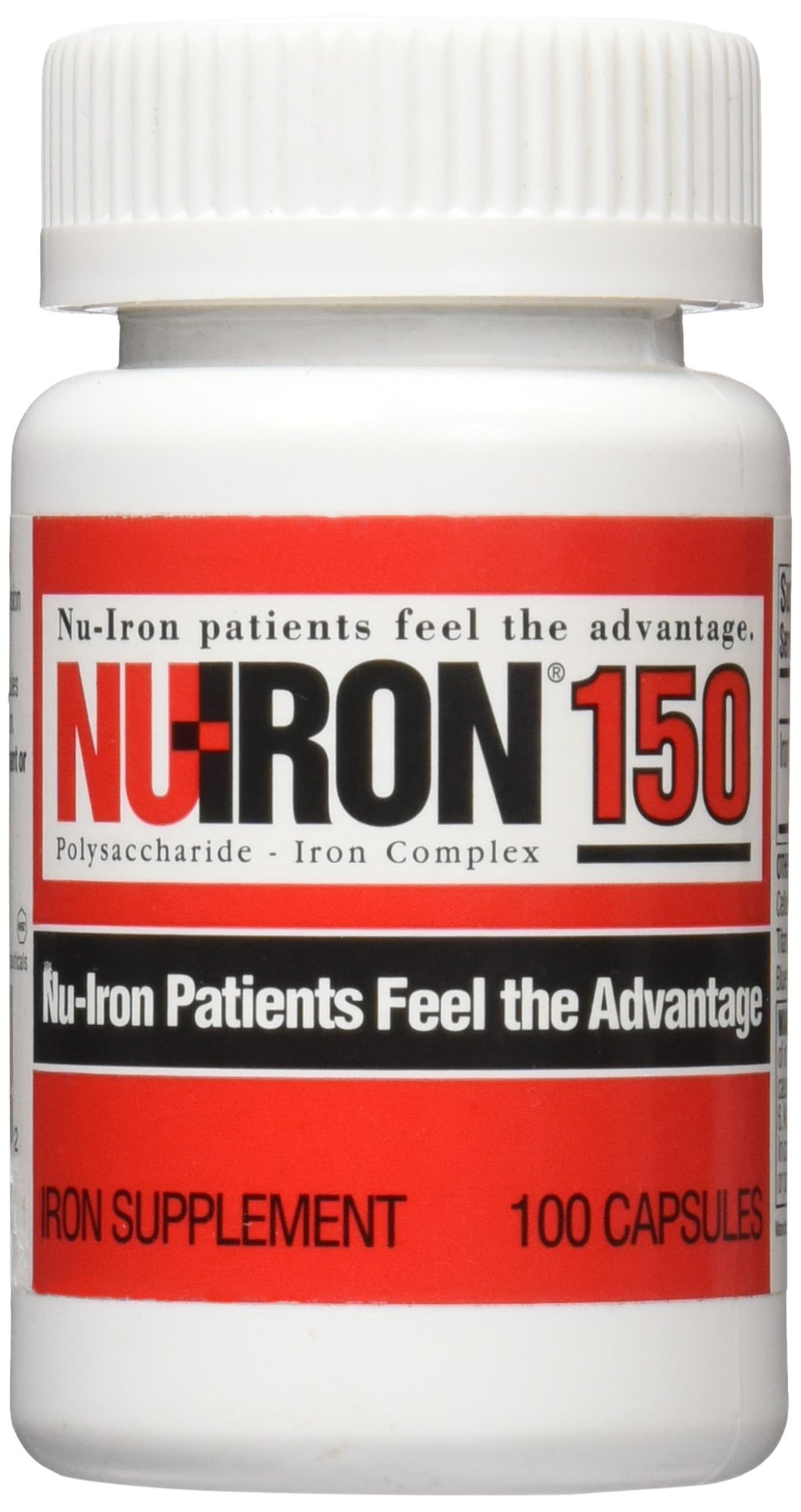 NU-IRON 150mg Iron Supplement - 100 Capsules for Energy & Vitality - Supports Healthy Blood & Immune System - Ideal for Anemia, Fatigue & Active Lifestyles