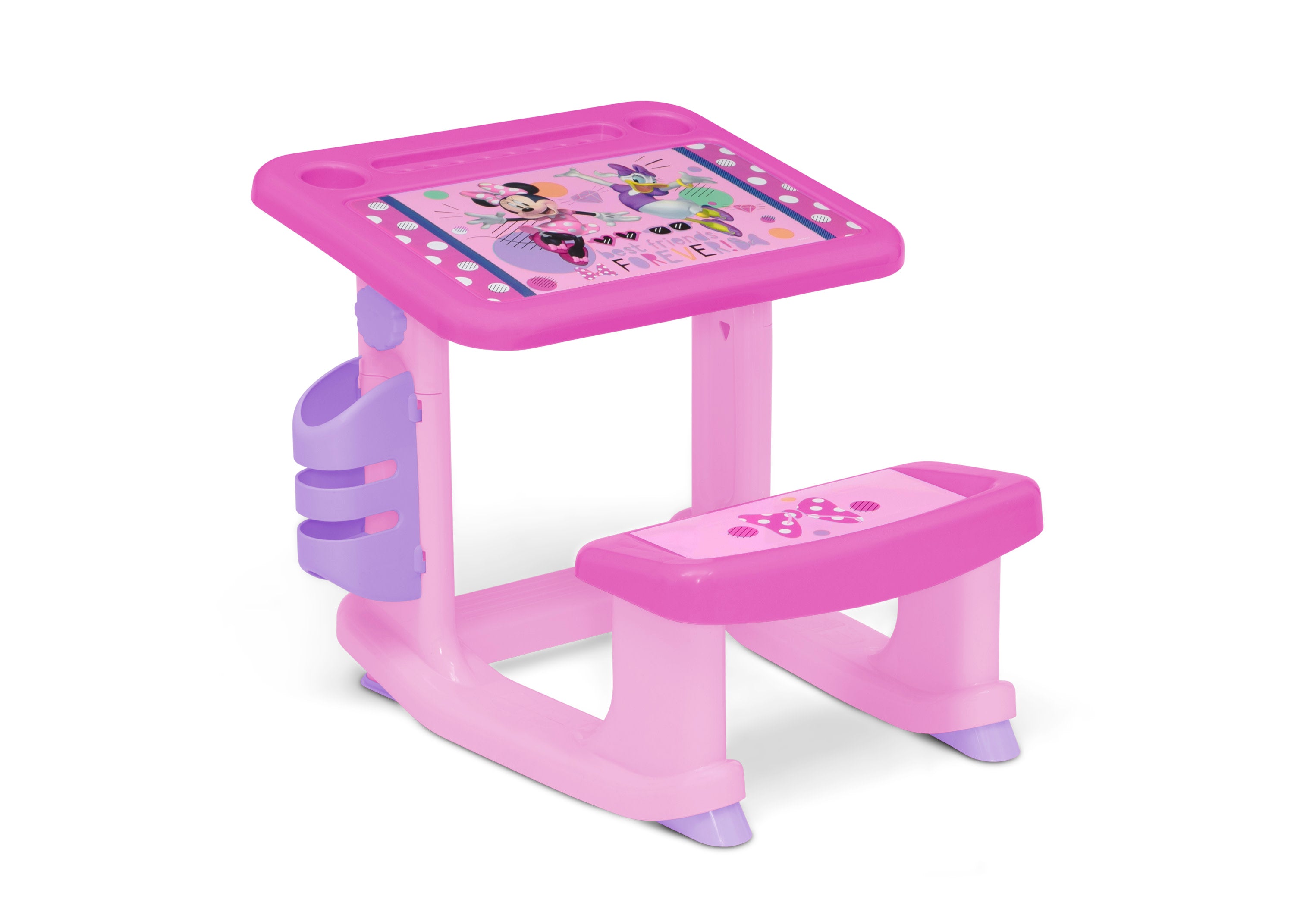 Minnie Mouse Kids Drawing Desk with Stool - Adjustable Art Table for Toddlers & Preschoolers - Perfect for Home, Classroom & Playroom Creative Activities
