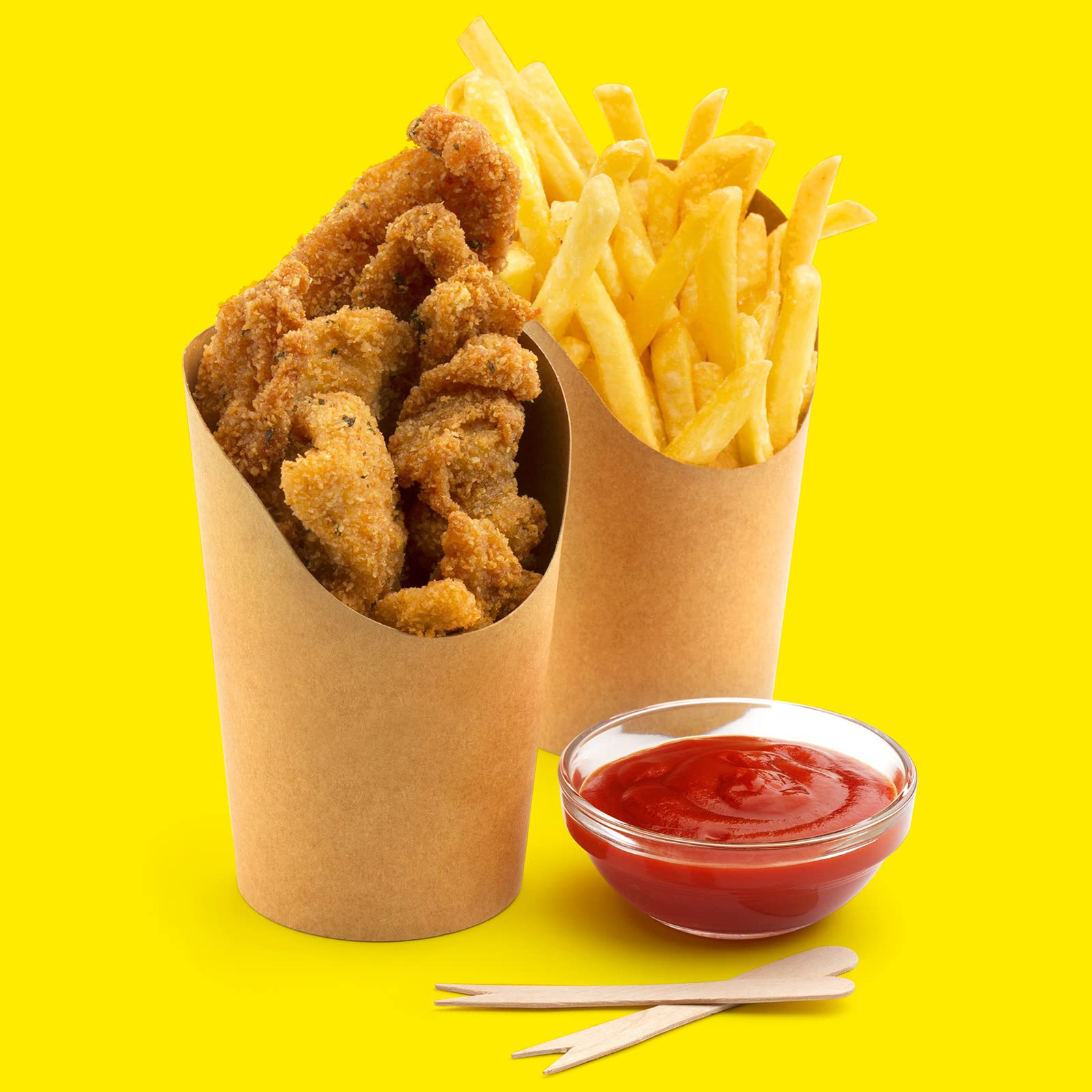 400 Pcs 14 oz Disposable Kraft Paper French Fry Holders - Eco-Friendly Takeout Containers for Parties, Weddings, Birthdays | Perfect for Popcorn, Ice Cream, Charcuterie & Sandwich Serving (Brown)