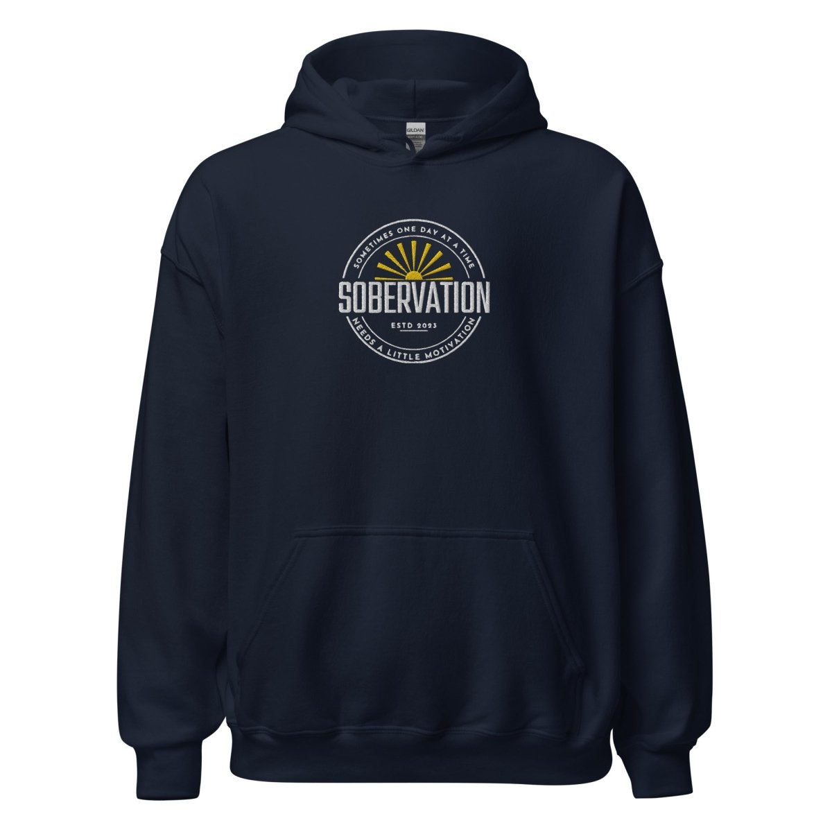 Sobervation Logo Embroidered Unisex Hoodie - Comfortable Pullover Sweatshirt for Men & Women | Perfect for Casual Wear, Gym, and Outdoor Activities