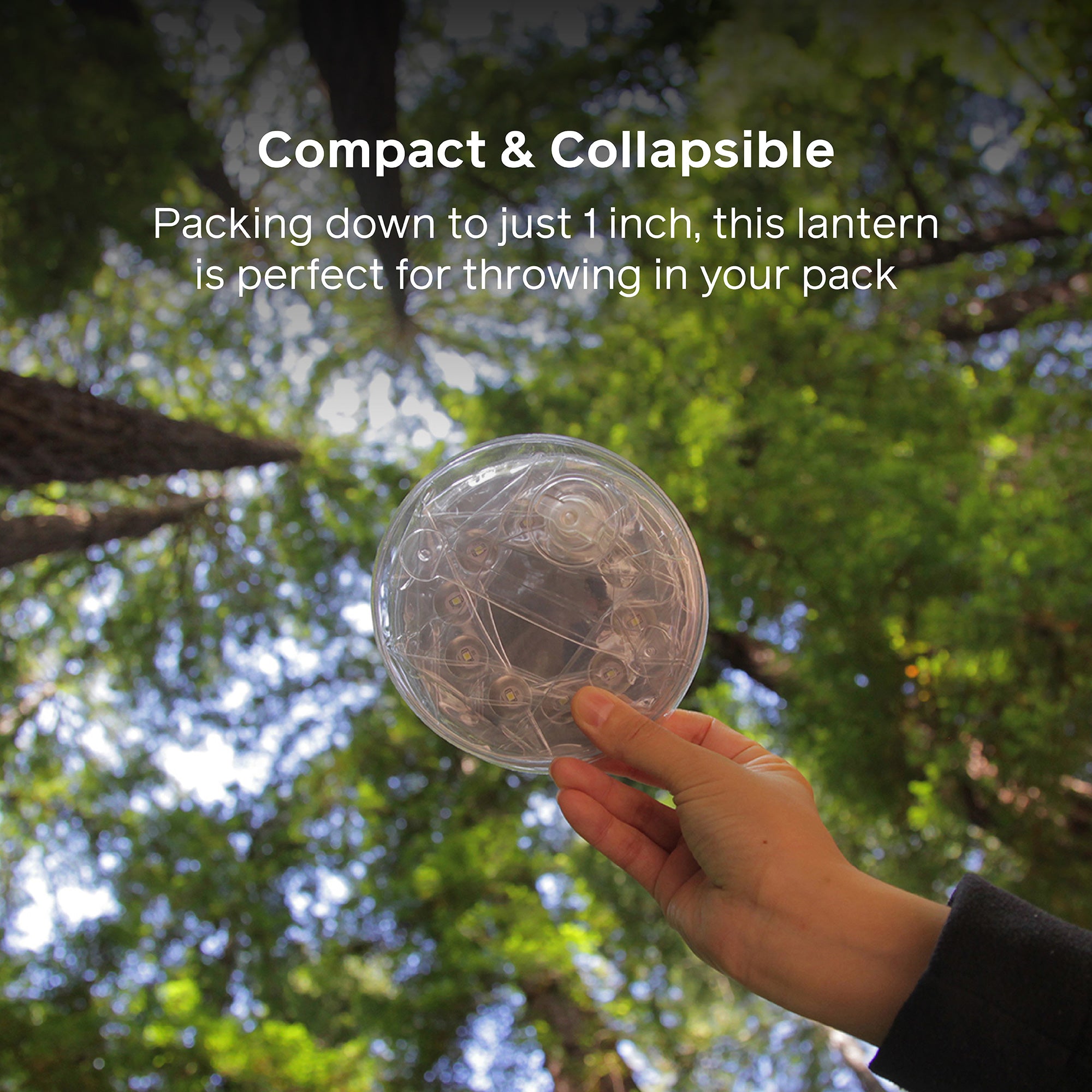 Luci Original Clear Inflatable Solar Lantern - Portable Outdoor Light for Camping, Hiking, Emergency & Backyard Use