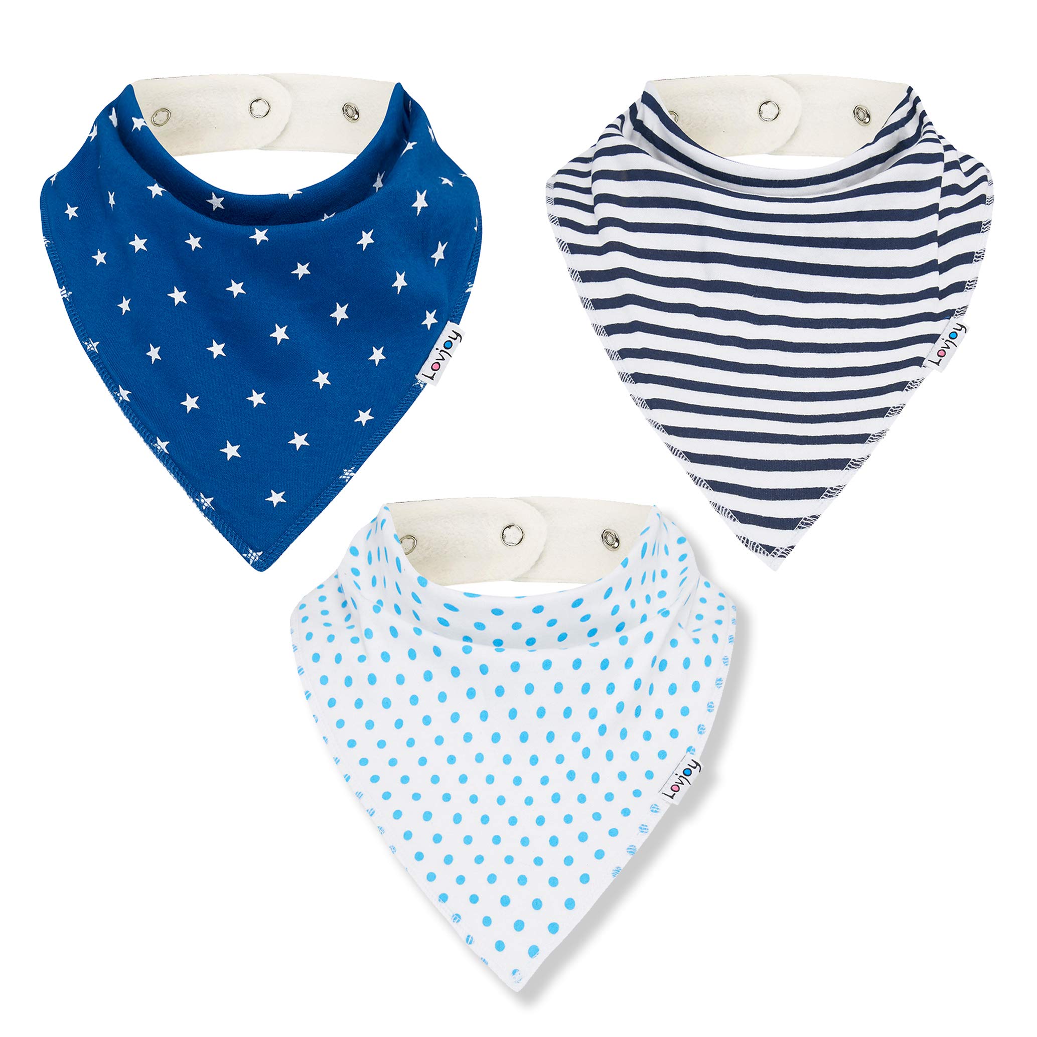 Lovjoy Large Bandana Bibs for Kids 4+ Years, Teens & Adults - Soft Absorbent Drool Bibs for Special Needs, Mealtime & Daily Use - Perfect for Eating, Drinking & Outdoor Activities