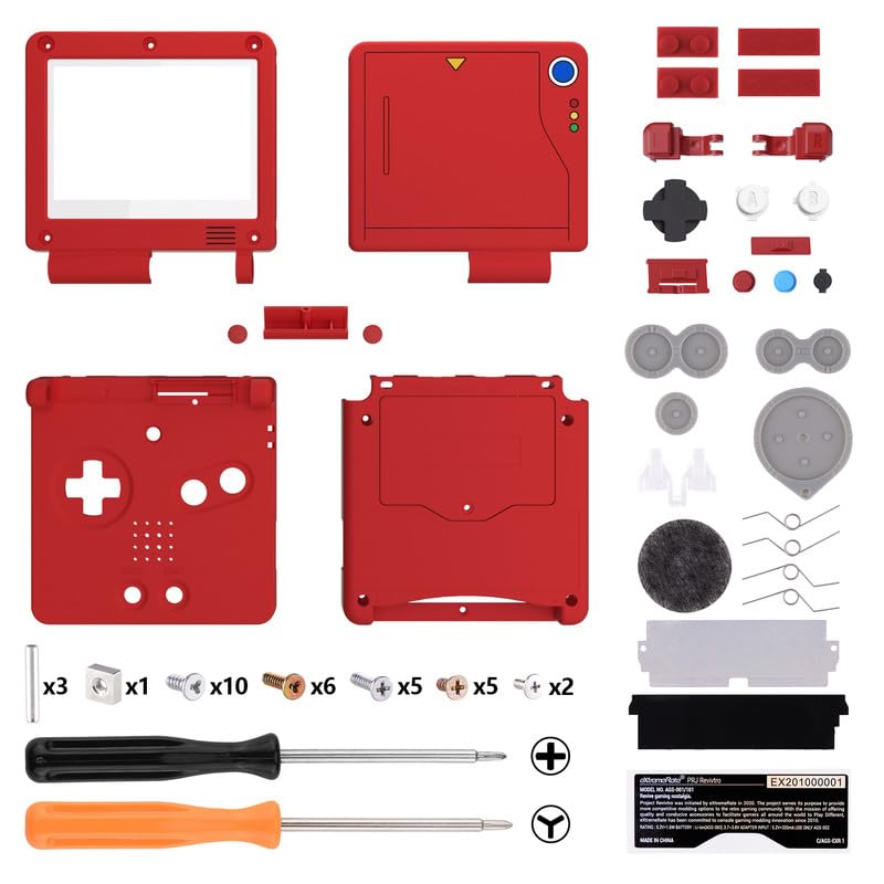 eXtremeRate Monster Index Custom Shell for Gameboy Advance SP GBA SP - IPS LCD Ready Replacement Housing (Console & Screen Not Included) - Perfect for Gaming Enthusiasts & Retro Console Modding