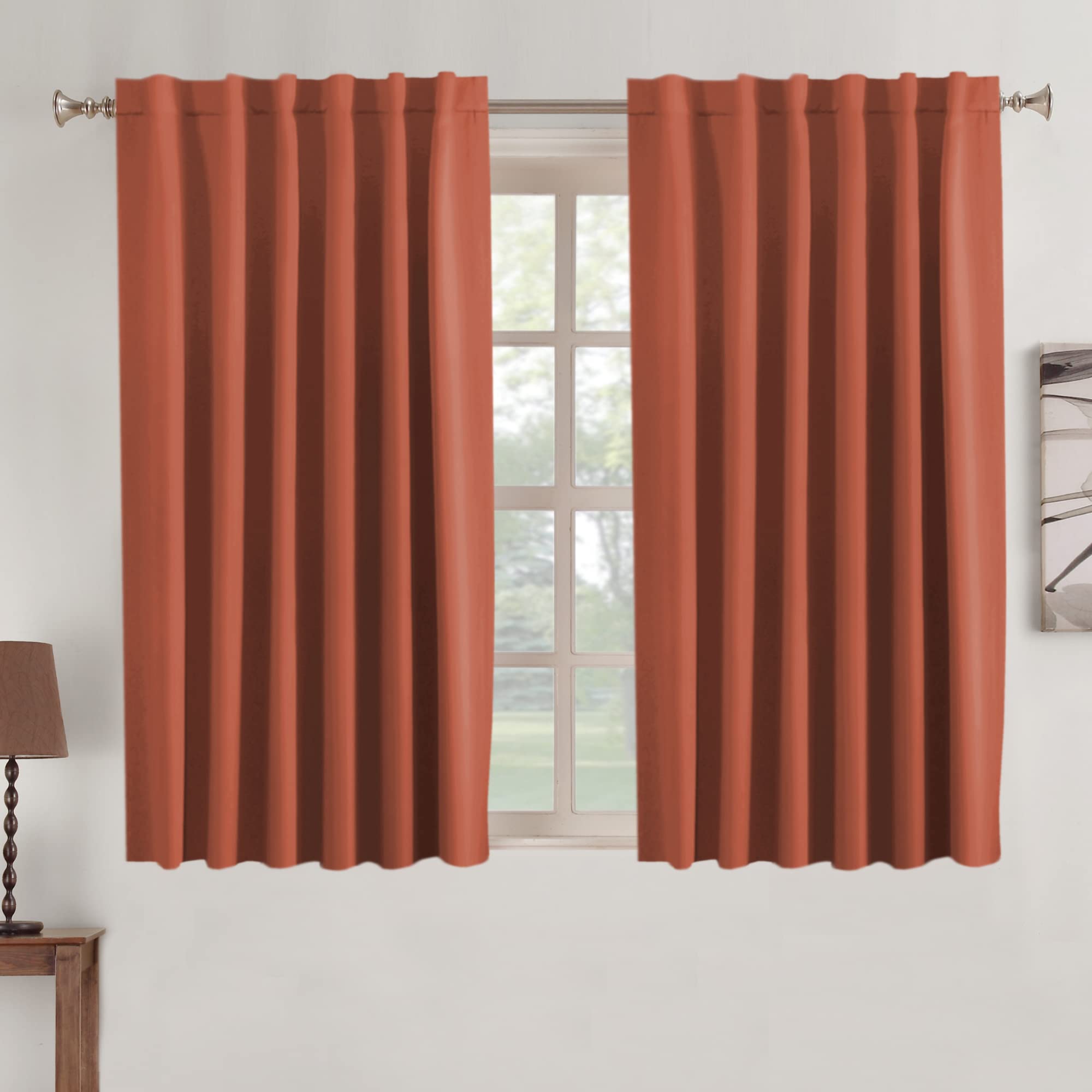 Thermal Insulated Blackout Curtains for Small Windows - 52
