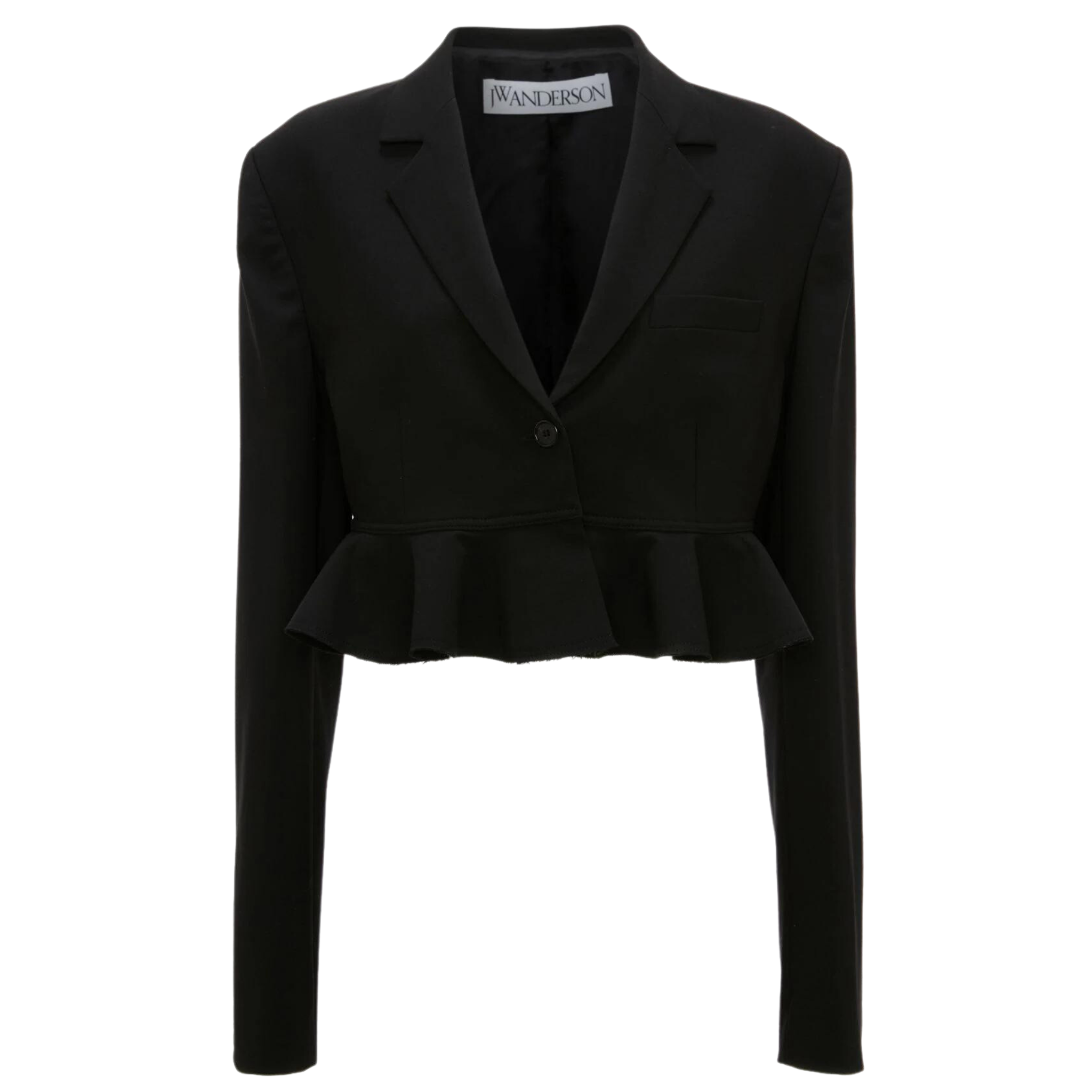 Cropped Ruffle Hem Jacket for Women - Stylish Outerwear for Spring & Fall - Perfect for Casual Outings & Date Nights