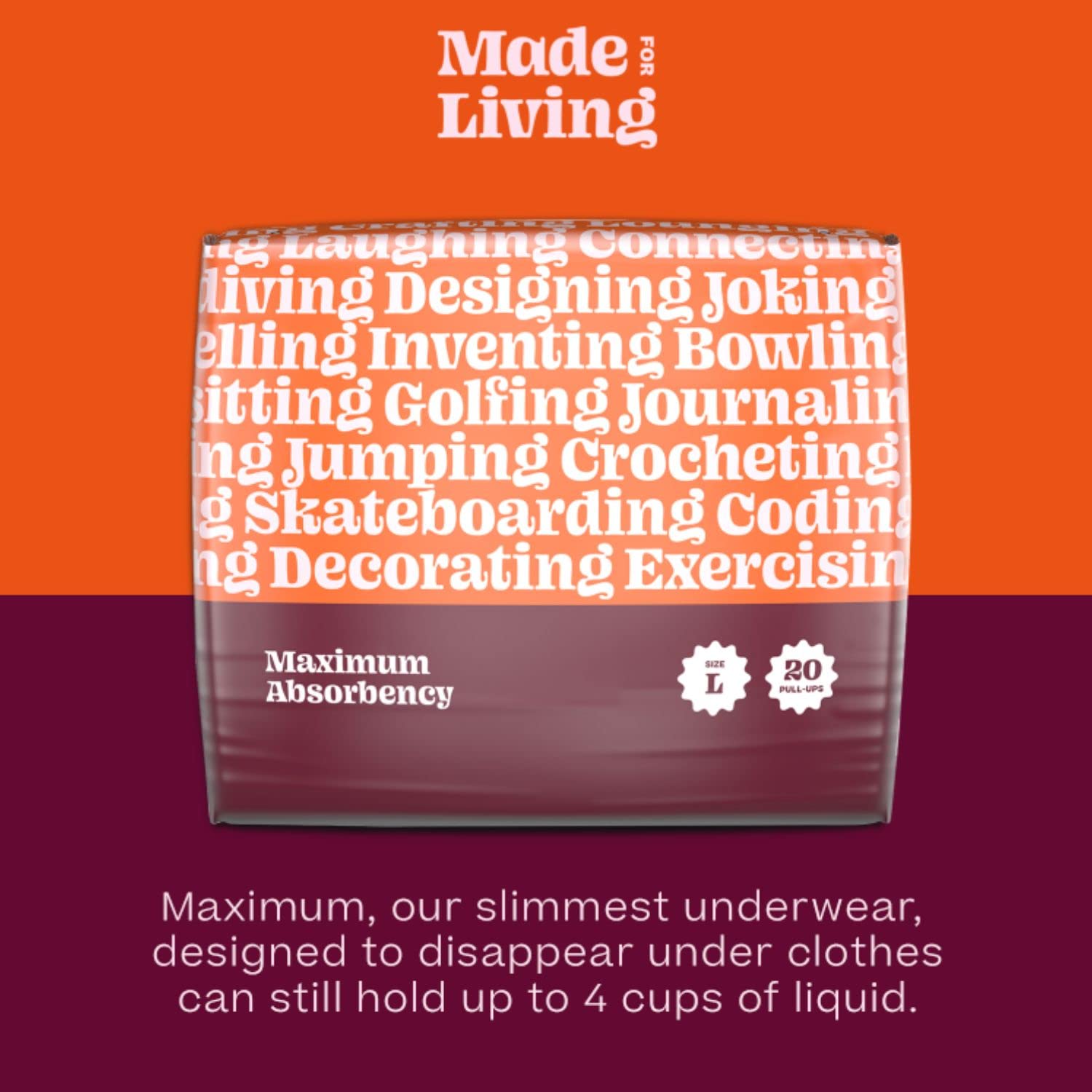 XXL Incontinence Underwear for Women & Men (62