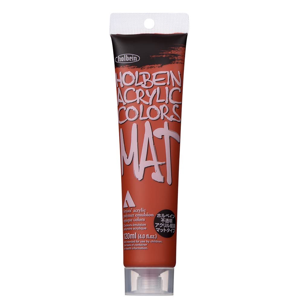 Holbein Acrylic Paint - Professional Matte Red Ochre (A) - 75ml Tube | High-Quality Artist Acrylics for Canvas Painting, DIY Crafts & Home Decor