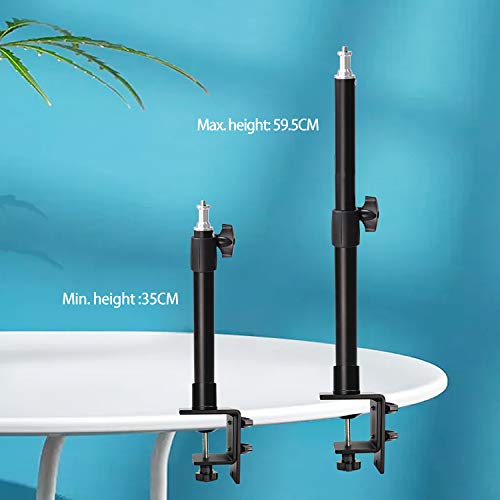 AceTaken Overhead Camera Stand with Desk Clamp - Compatible with Canon DSLR Cameras for Video Recording, Vlogging & Live Streaming - Perfect for YouTube, TikTok & Online Teaching