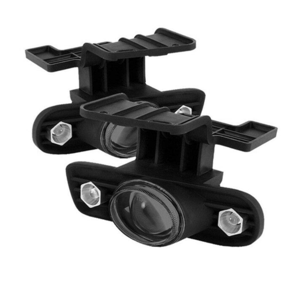 COCOME Smoked Halo Projector Fog Lights with LED - Enhanced Visibility for Off-Road, Truck & Jeep Adventures