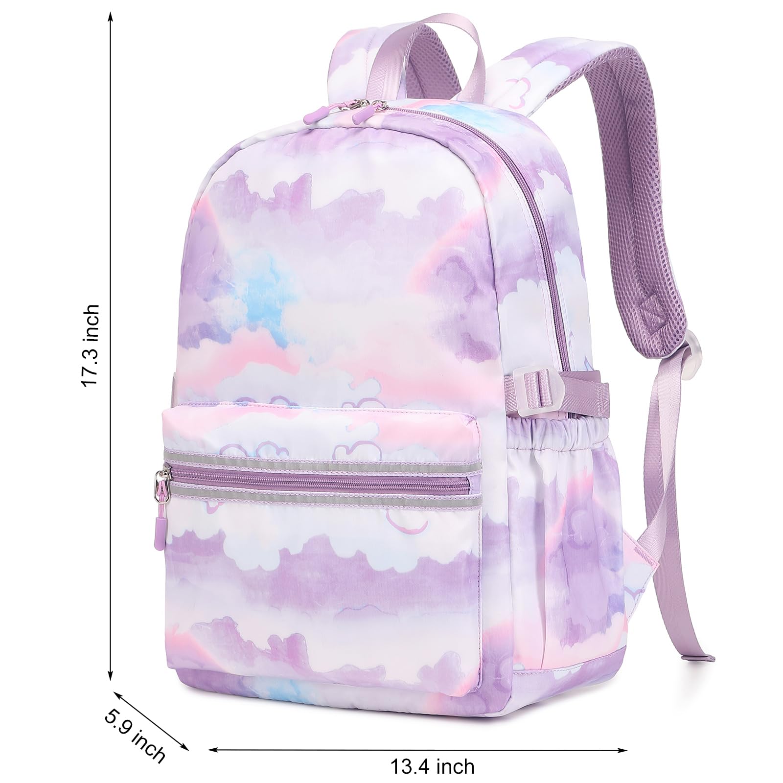Lightweight Waterproof Backpack for Teen Girls - School & Lunch Bag Set for Daily Use