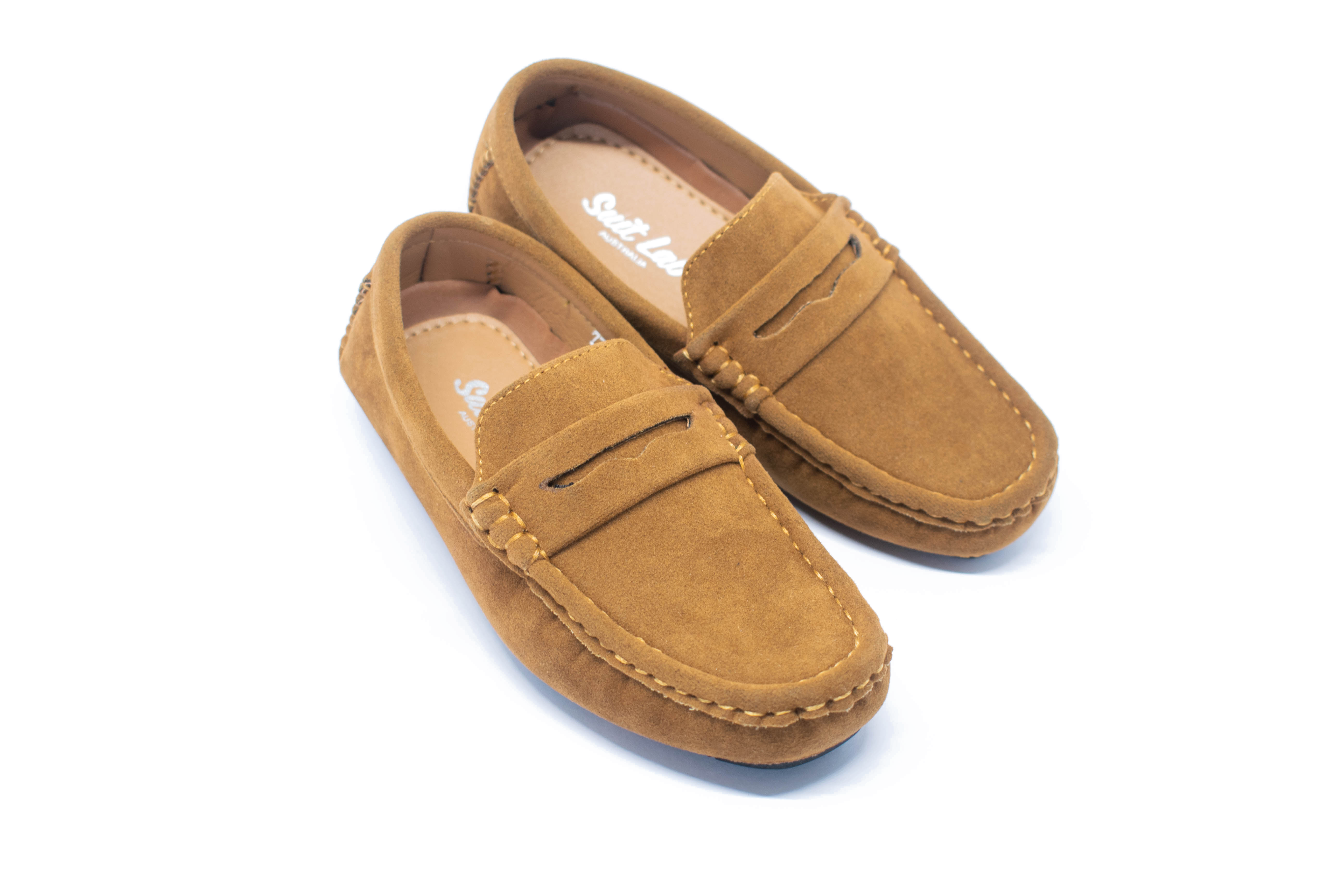 Paris Suede Loafers for Men - Camel Brown Comfortable Slip-On Shoes | Casual Office Wear & Weekend Outings