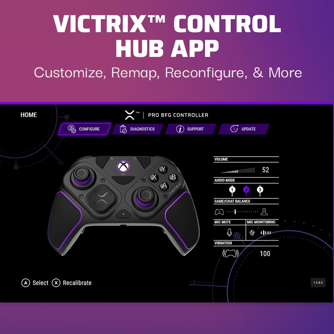 Victrix Pro BFG Wireless Gaming Controller for Xbox Series X|S, Xbox One & Windows 10/11 - Modular Gamepad with Dolby Atmos Audio, Remappable Buttons, Custom Triggers & Paddles - Perfect for Competitive Gaming & PC Gaming Sessions (Black)