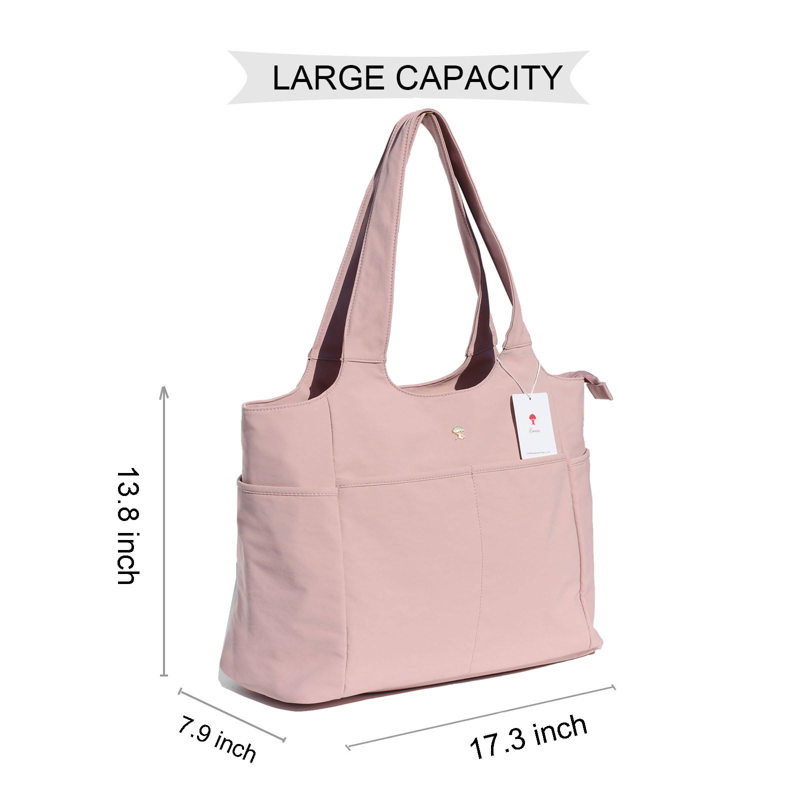 ESVAN Yoga Mat Bag for Women - Large Tote Shoulder Bag with Pockets, Waterproof Carryall for Gym, Workout, Travel, Office, Nurse & Beach - Perfect for Yoga Classes, Fitness Sessions & Daily Commute
