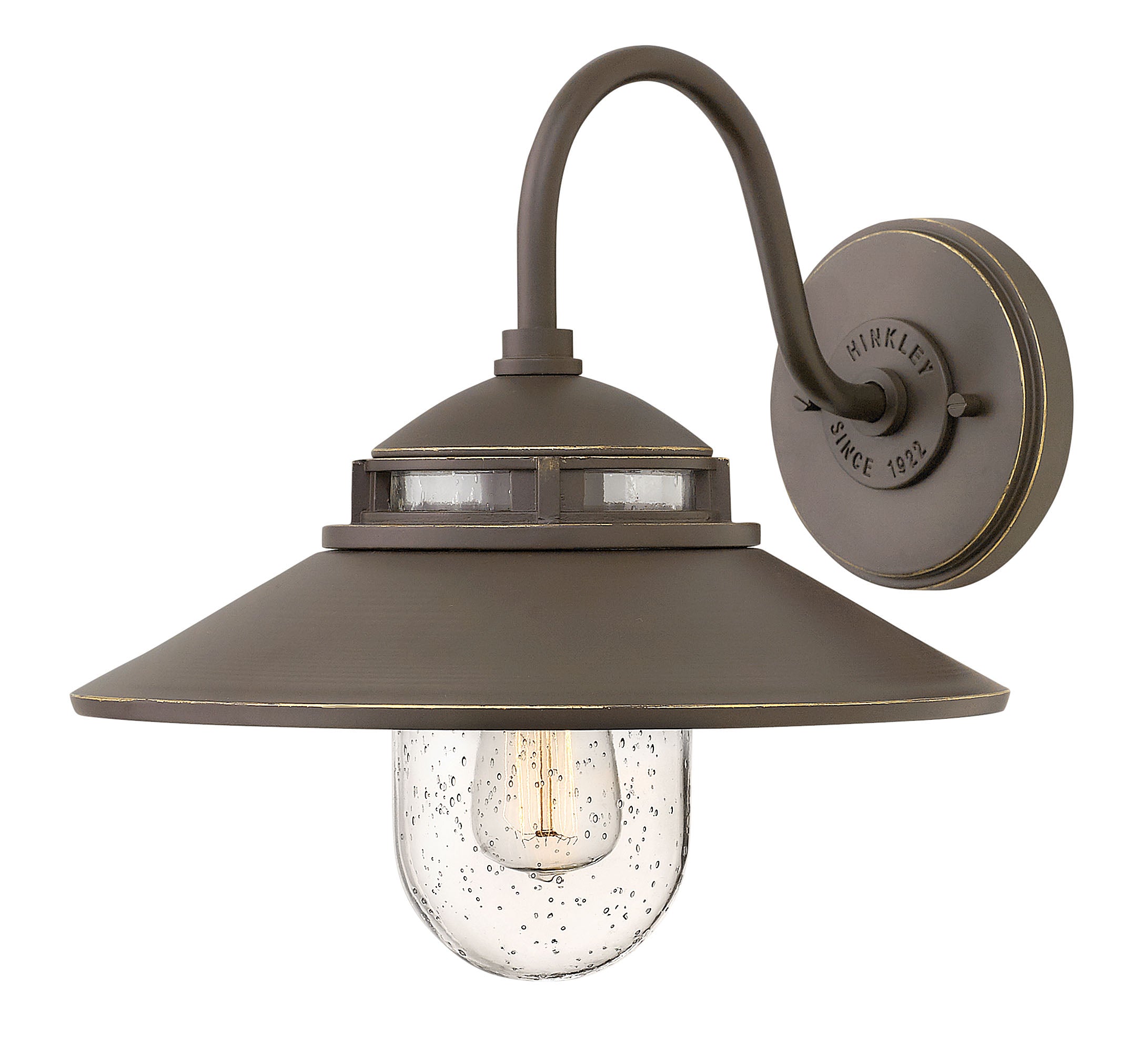 12H Atwell 1 Light Small Outdoor Wall Light in Oil Rubbed Bronze - Durable Exterior Sconce for Porch, Patio, Garden & Entryway Lighting