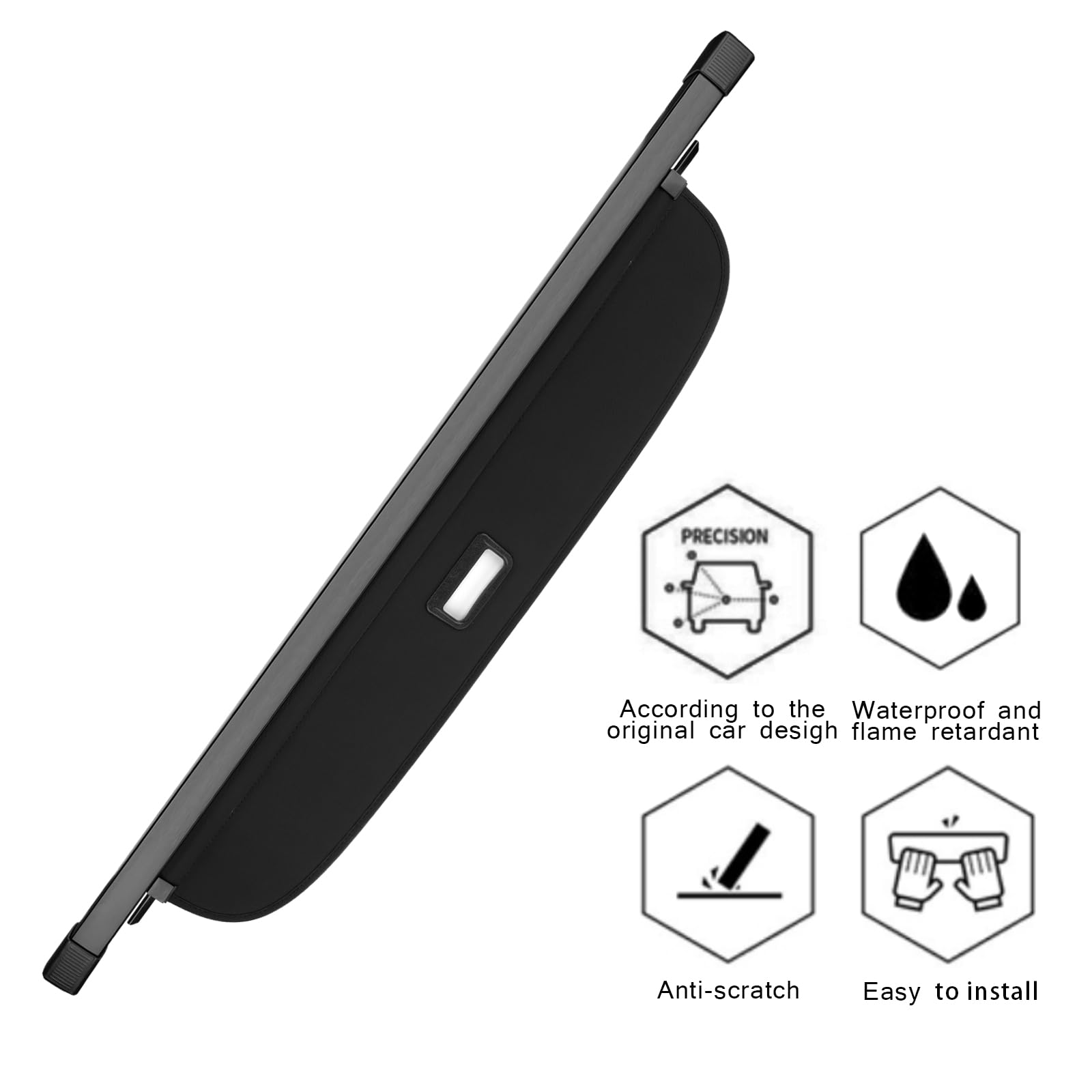 Retractable Trunk Cover for Audi Q7 2016-2023 - Cargo Security Shield & Shade Protector for Luggage Protection | Perfect for Road Trips, Grocery Hauling & Vehicle Security