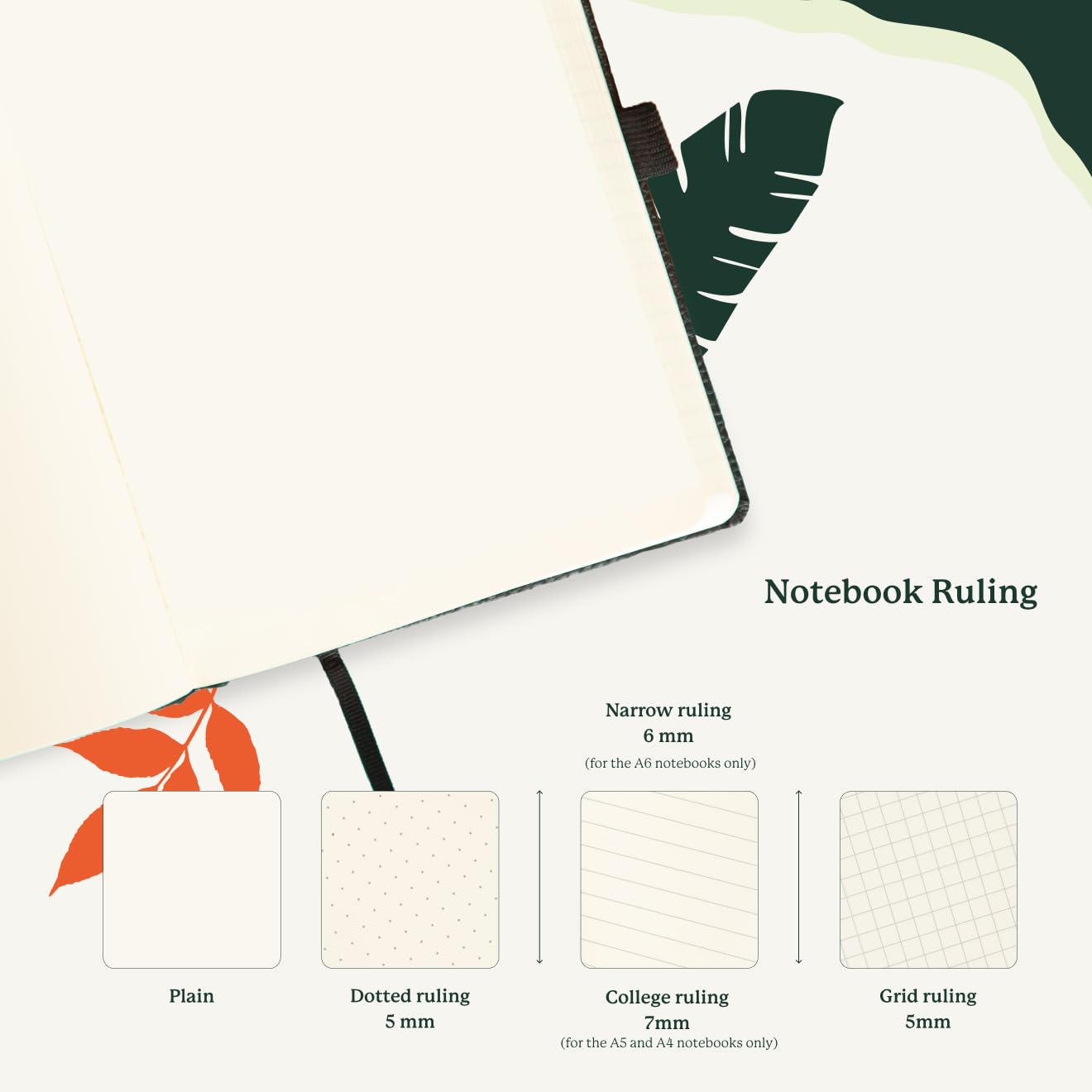 Dingbats* Wildlife Plain Extra Large A4 Notebook - PU Leather Hardcover Journal for Work, Writing & Note Taking - Pocket, Elastic Closure, Pen Holder, Bookmark - Perfect for Office, School & Travel Use