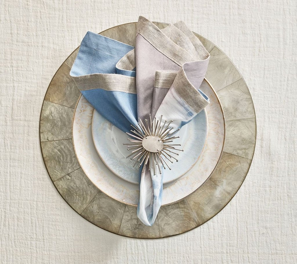 Elegant Round Capiz Placemats Set of 4 - Natural Shell Decor for Dining Table, Wedding, Party & Home Decor