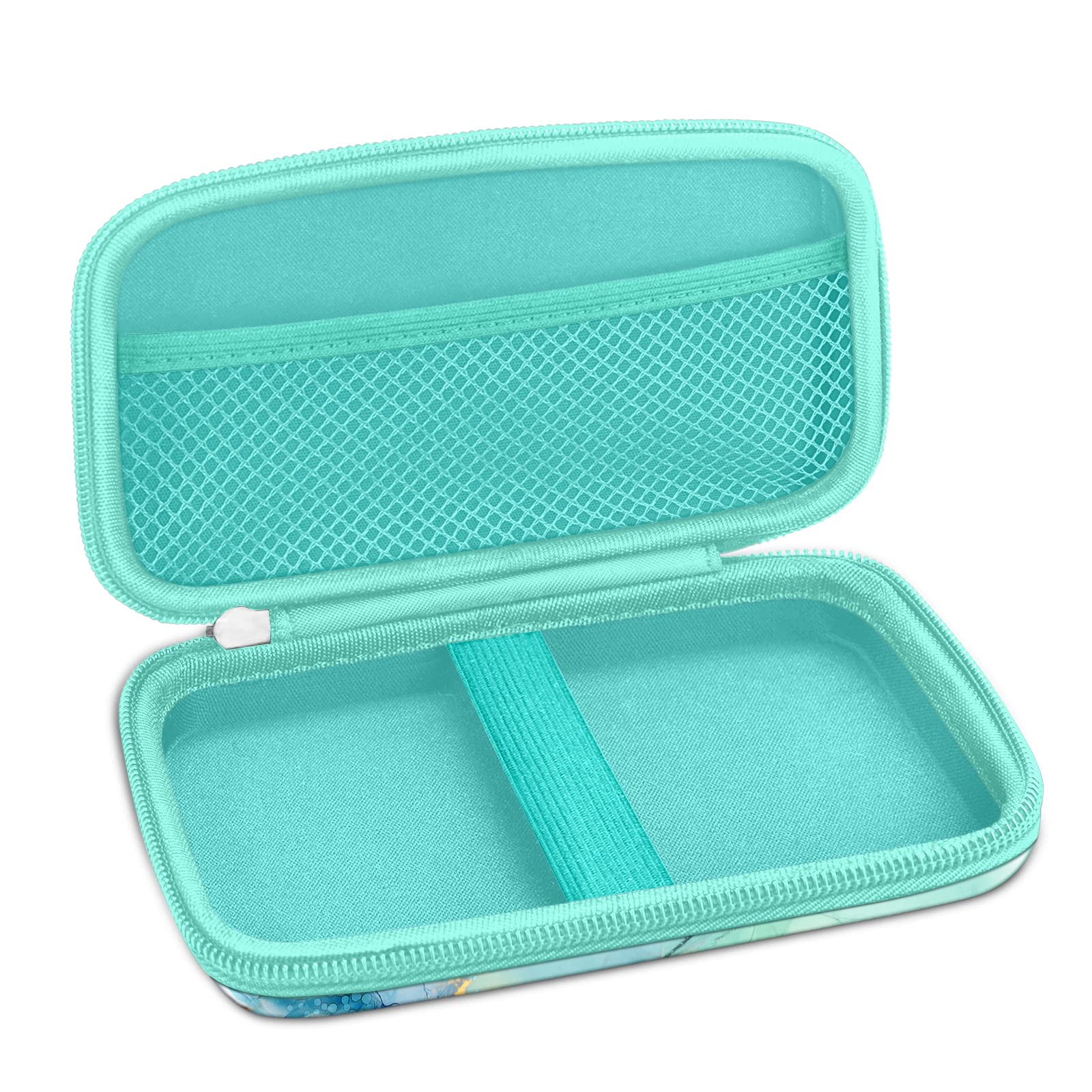 Fintie Shockproof Hard Shell Carrying Case for Fujifilm Instax Mini Link 3/2, HP Sprocket Select/Plus, Canon Ivy CLIQ 2/CLIQ+2 Instant Photo Printers - Emerald Marble Design | Perfect for Travel, Parties & Photo Storage