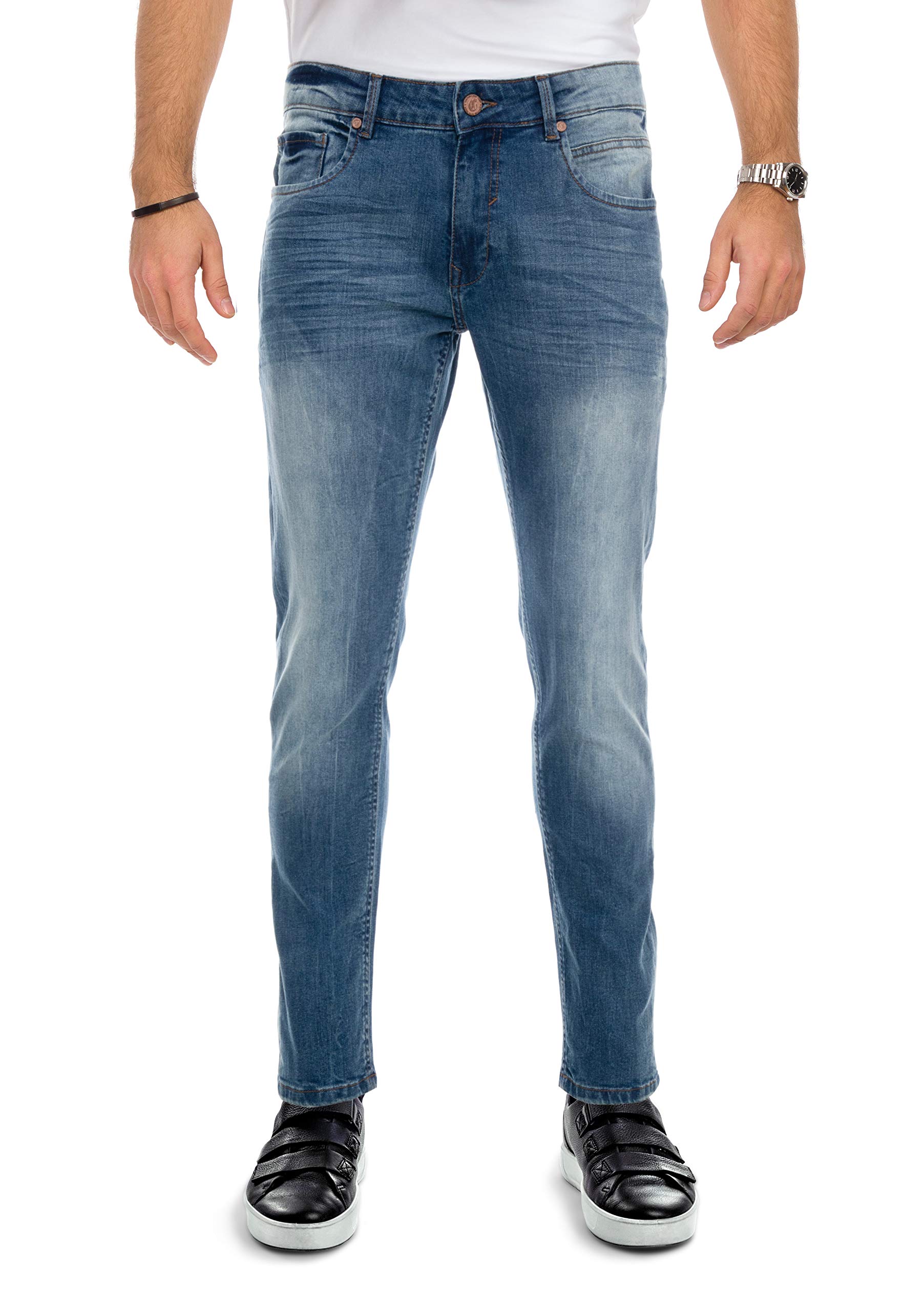 Men's Skinny Stretch Jeans - Slim Fit Comfort for Casual Wear