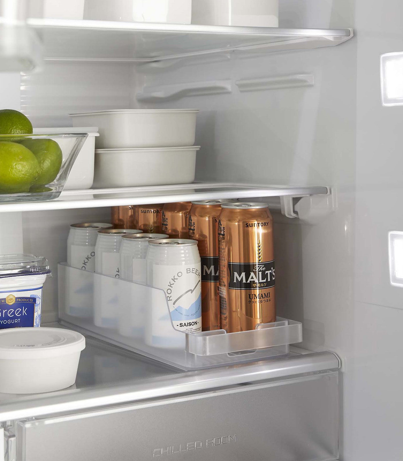 Refrigerator Organizer Bin - 2 Pack Stackable Fridge Storage Containers for Fruits, Vegetables & Leftovers | Space Saving Kitchen Organization