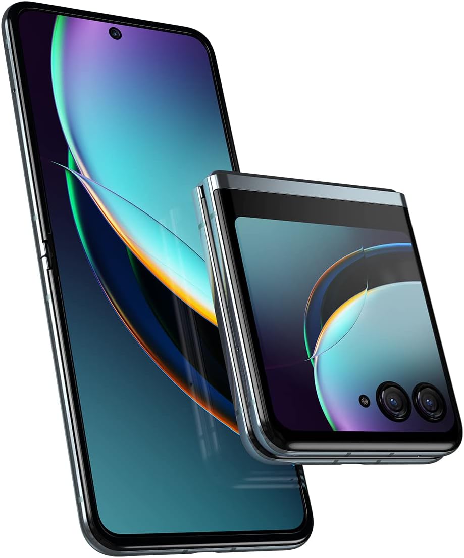 Unlocked Motorola razr+ 2024 5G Flip Smartphone - US Version | New Premium Foldable Phone for Business & Travel | Fast Charging & Long Battery Life