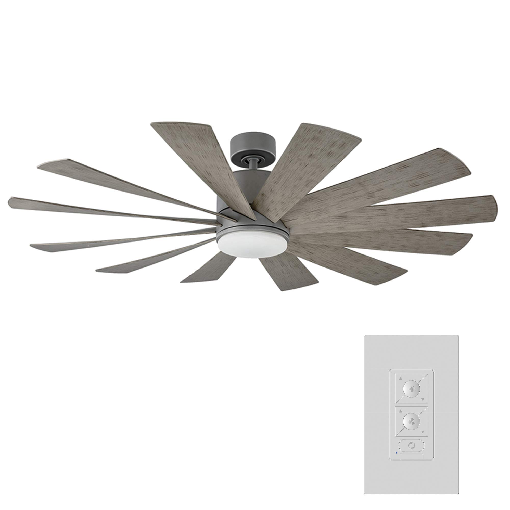 Modern Forms FR-W1815-60L27GHWG 60-Inch Transitional Ceiling Fan - Windflower Collection in Bronze/Dark Finish - Energy Efficient with LED Light - Perfect for Living Room, Bedroom, or Patio