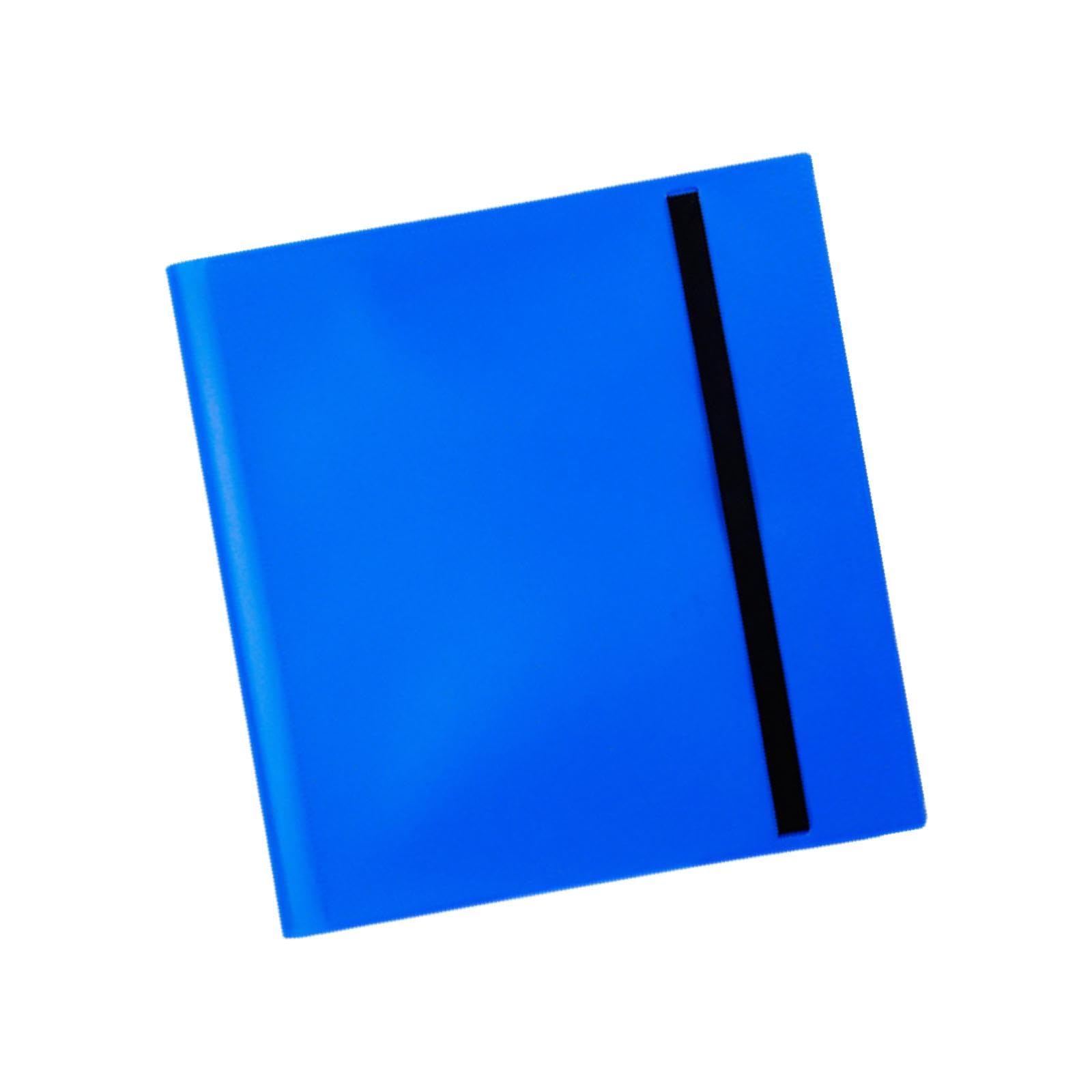 Wazsnhm Trading Card Binder - Premium Card Collection Album with Photocard Sleeves & Strap Design - Holds Gaming Cards, Football Cards, Sports Cards (Blue) - Perfect for Collectors, TCG Players & Sports Fans