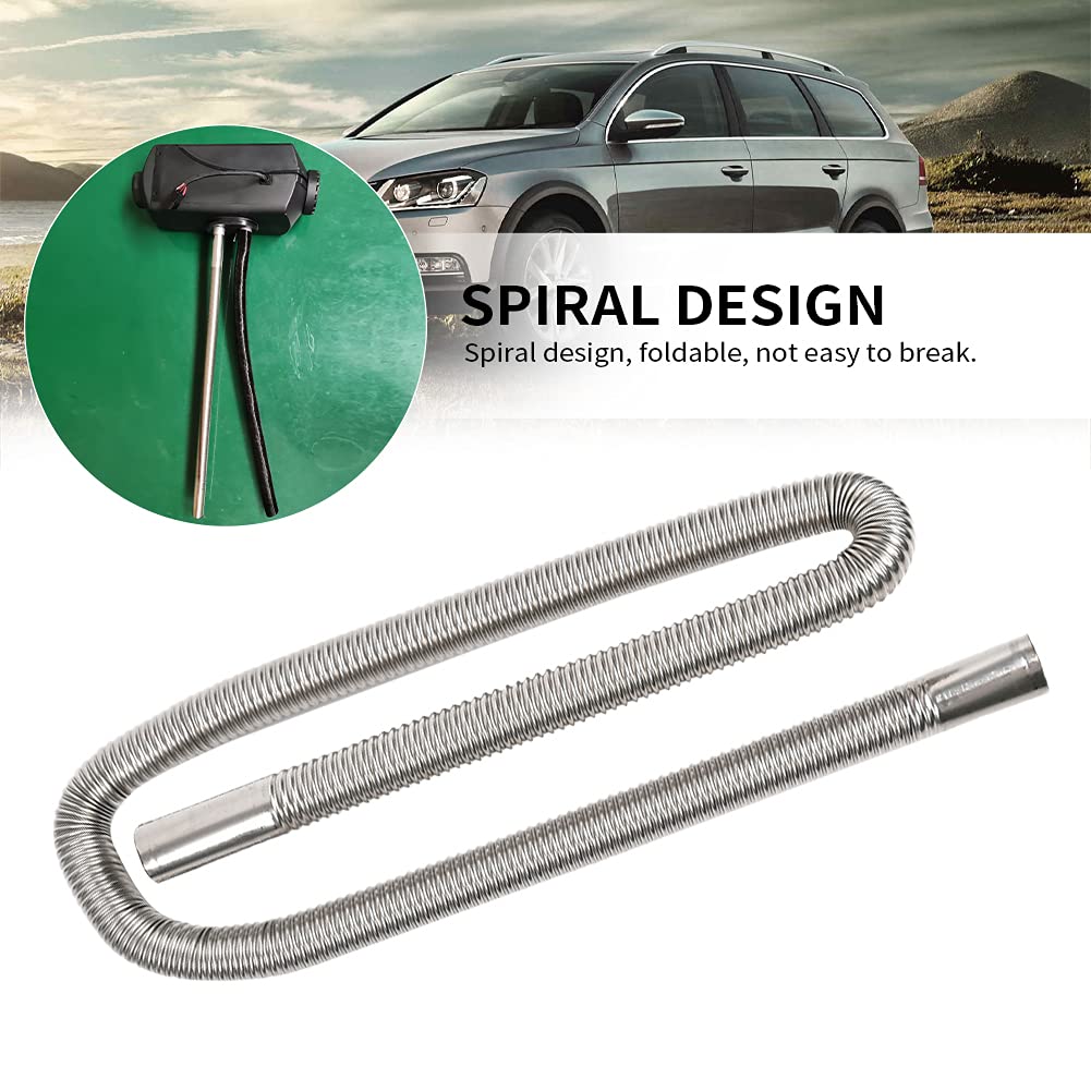 Stainless Steel Parking Air Heater Exhaust Pipe - 120cm/47.24in Diesel & Gas Vent Hose for Trucks, RVs & Campers - Durable Fuel Tank Heating Solution for Winter Camping & Cold Weather Use