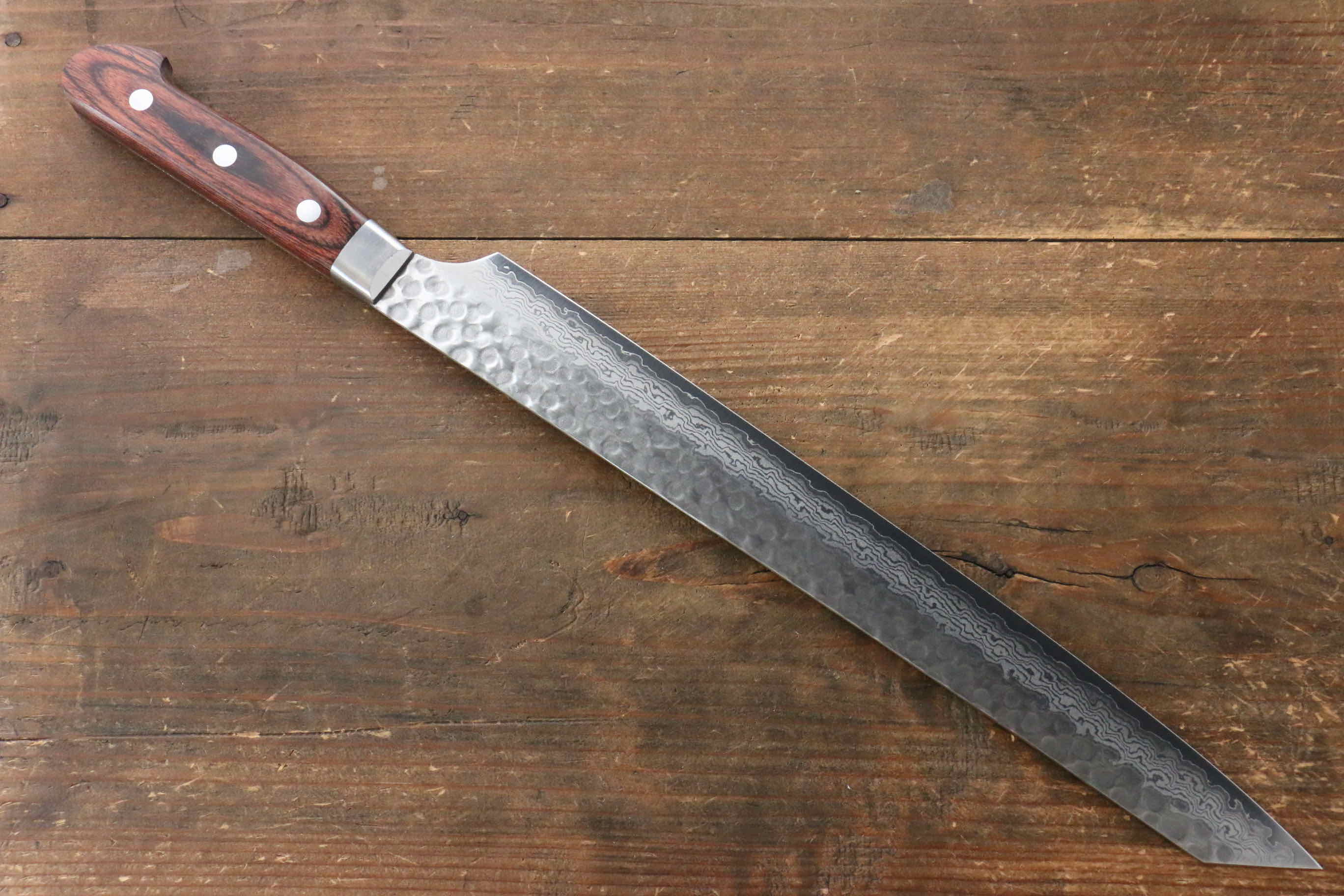 Premium Jikko VG10 17-Layer Kiritsuke Yanagiba Japanese Chef Knife 300mm - Mahogany Wood Handle - Perfect for Sushi, Sashimi & Precision Cutting
