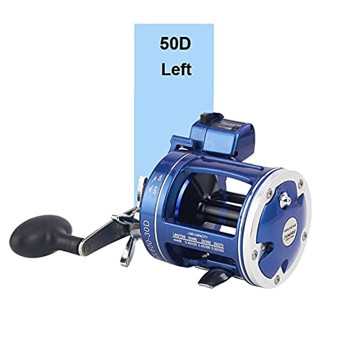 Lightweight & Durable Metal Trolling Fishing Reel with Depth Finder Counter - Bait Casting Drum Reel for Saltwater & Freshwater Fishing | Stylish Design for Professional Anglers & Beginners