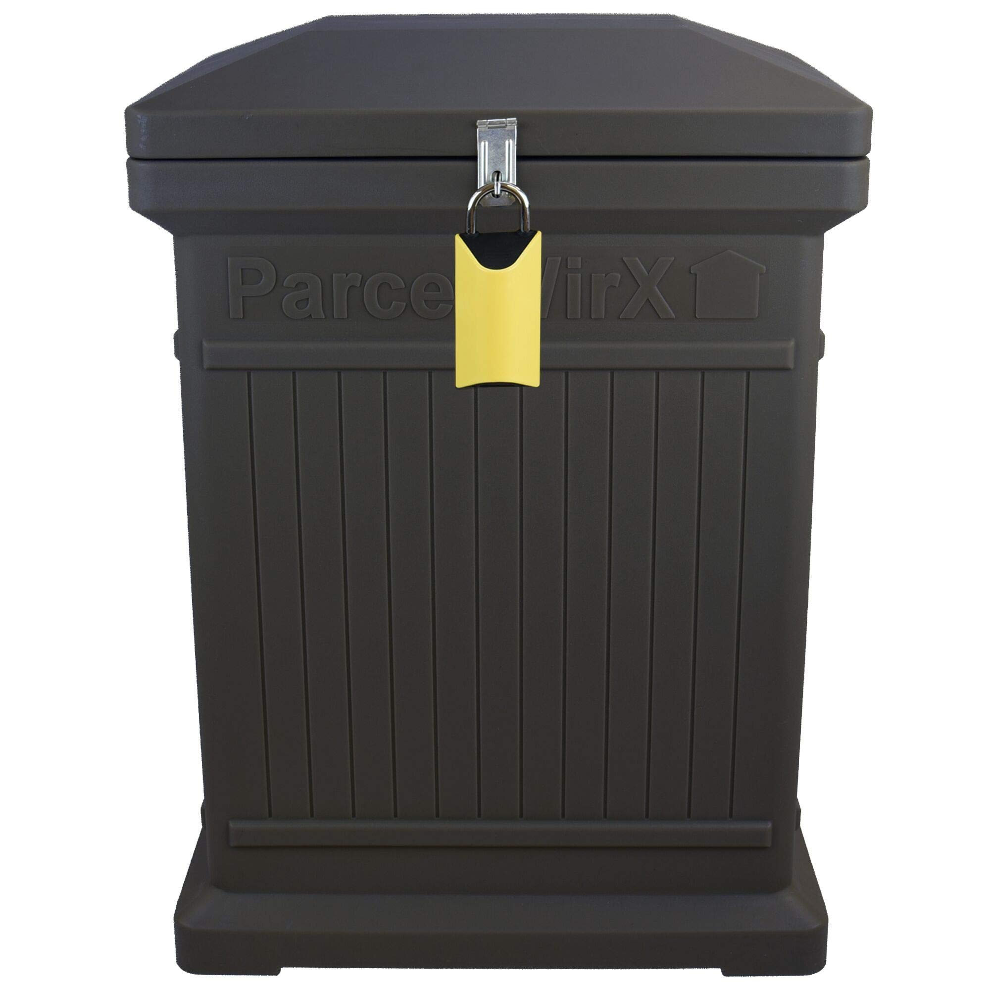 Premium Vertical Storage Cabinet - Lockable Package Delivery Box with Hinged Lid & Smart Lock, Graphite | Secure Mail & Parcel Storage for Home, Office & Apartments | Weatherproof Outdoor Package Drop Box