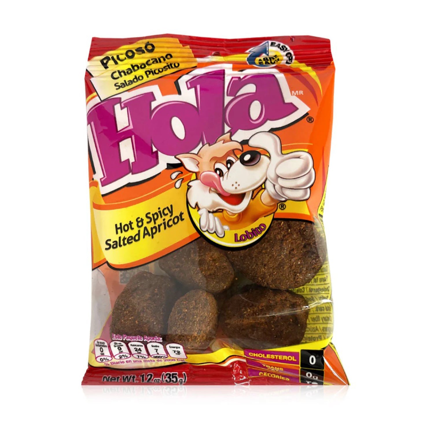 Hola Saladitos Picoso Chabacano Spicy Apricot Candy - 12ct Bag | Mexican Snack for Parties, Road Trips & Movie Nights