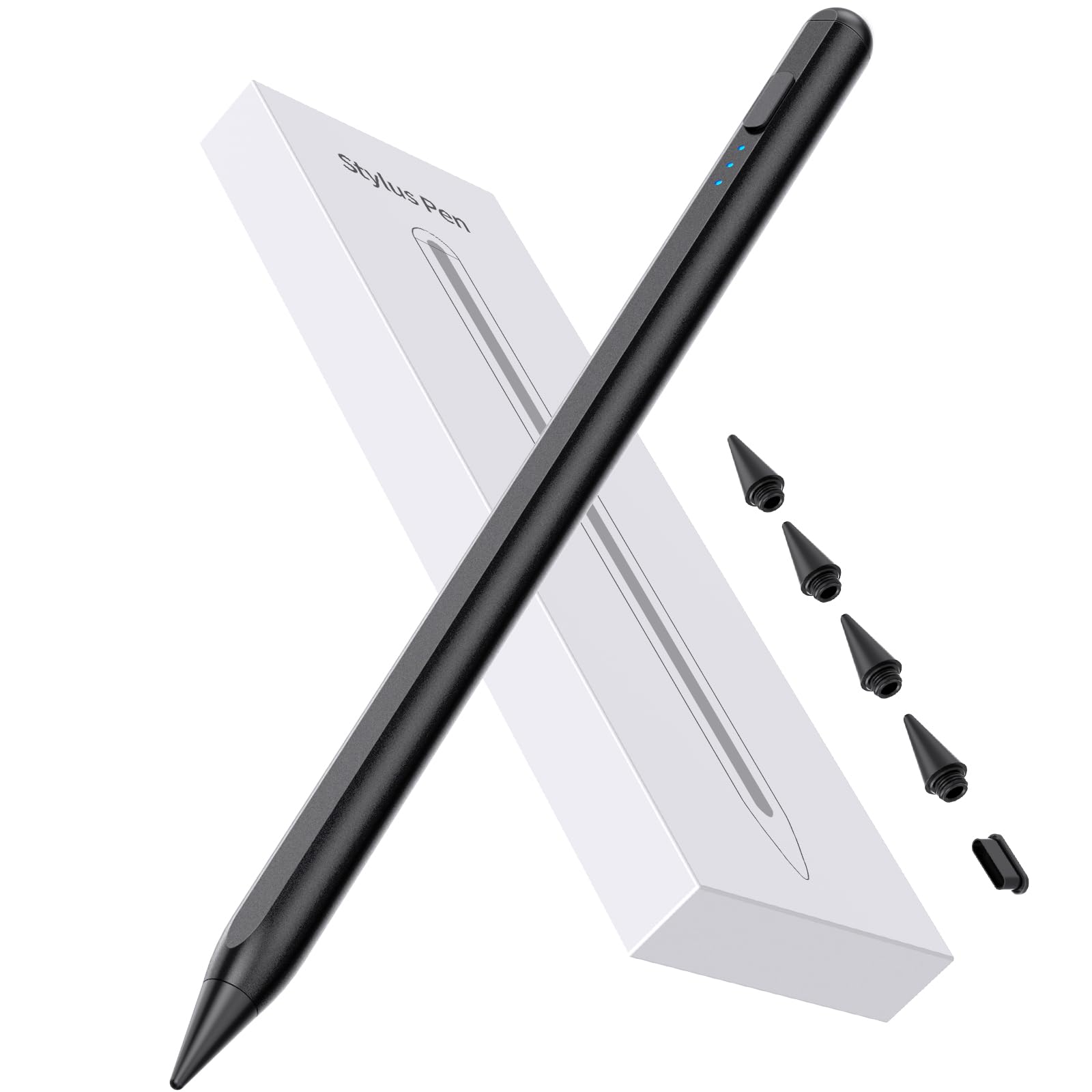 Apple Pencil Stylus for iPad 2018-2024 - Fast Charging in 15 Minutes with Palm Rejection & Tilt Sensitivity - Compatible with iPad 10/9/8/7/6, iPad Pro 12.9